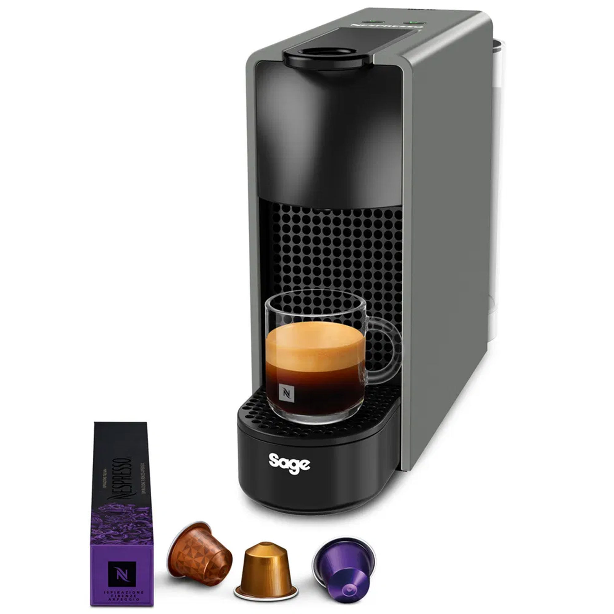 Nespresso By Sage Sec 220 Essenza Mini Kapselmaskine  Grå