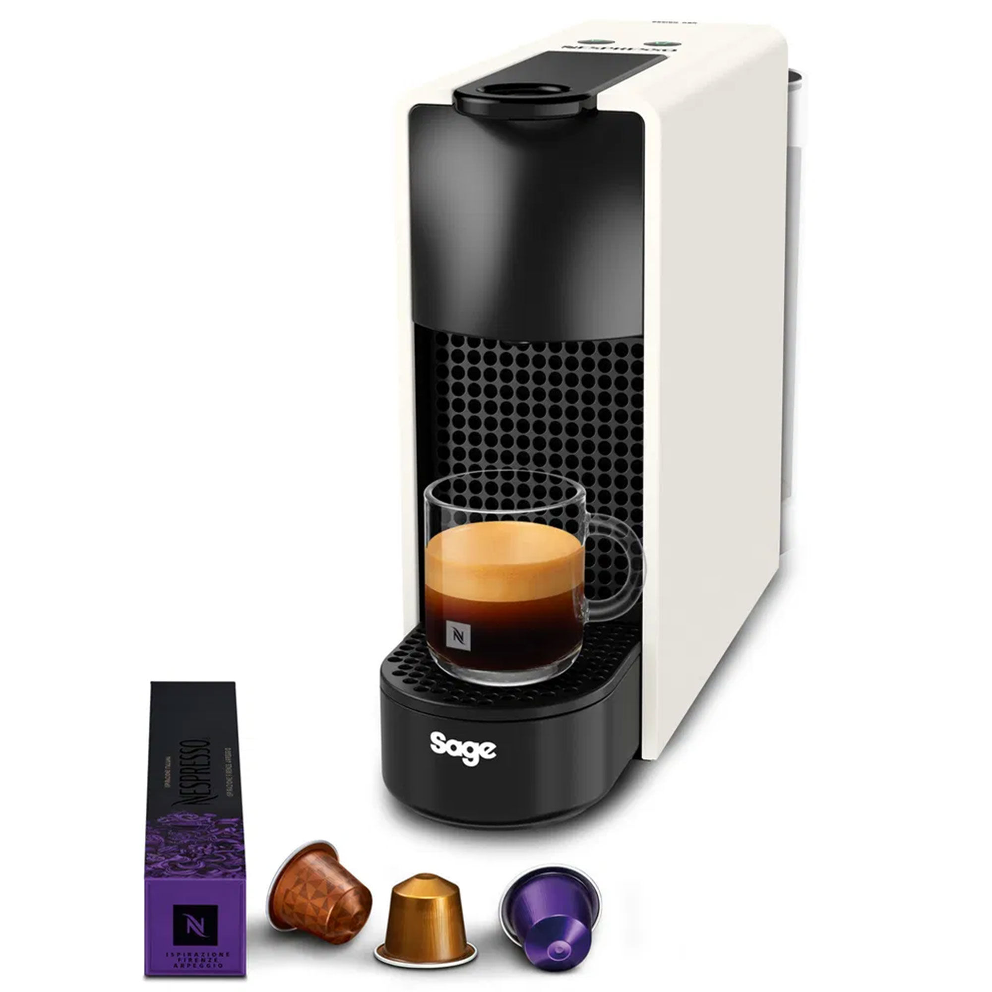 Nespresso By Sage Sec 220 Essenza Mini Kapselmaskine  Hvid