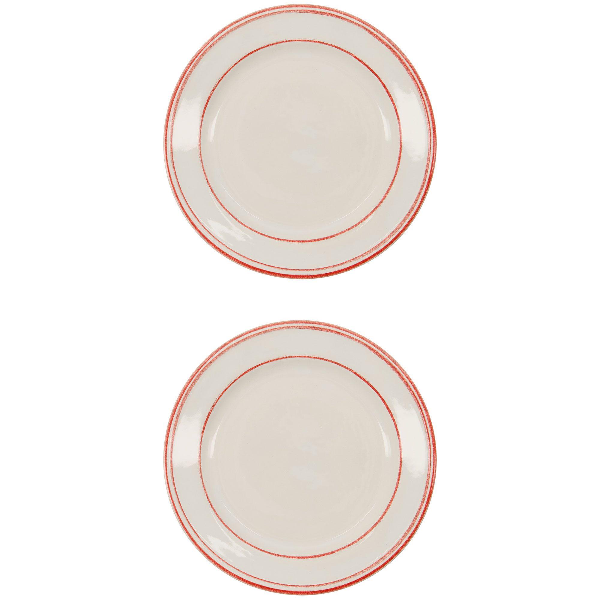 Nicolas Vahé Bistro Frokosttallerken ø21 Cm  Hvid Rød    Stk