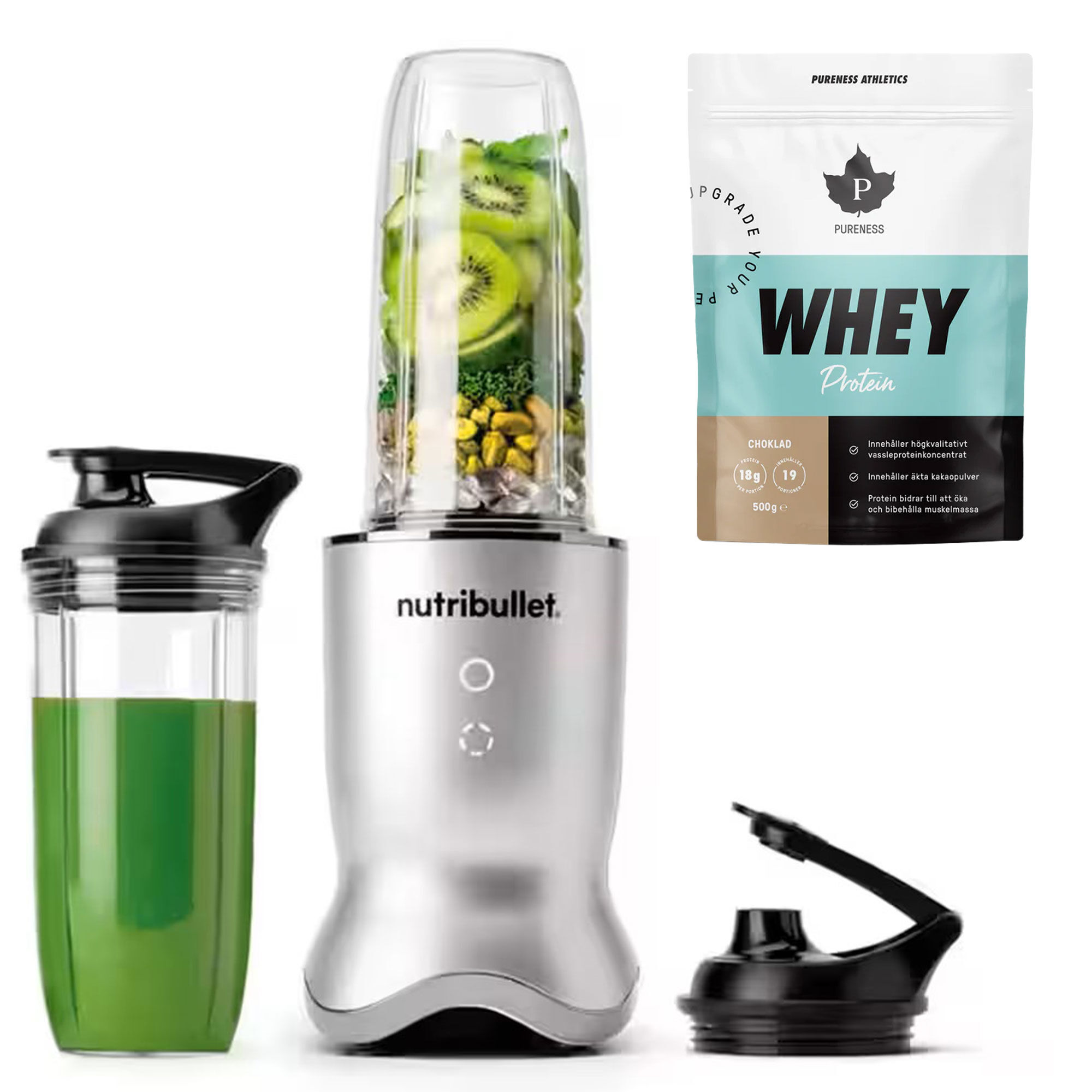Nutribullet Ultra Nb1206s Personal Blender Med Proteinpulver