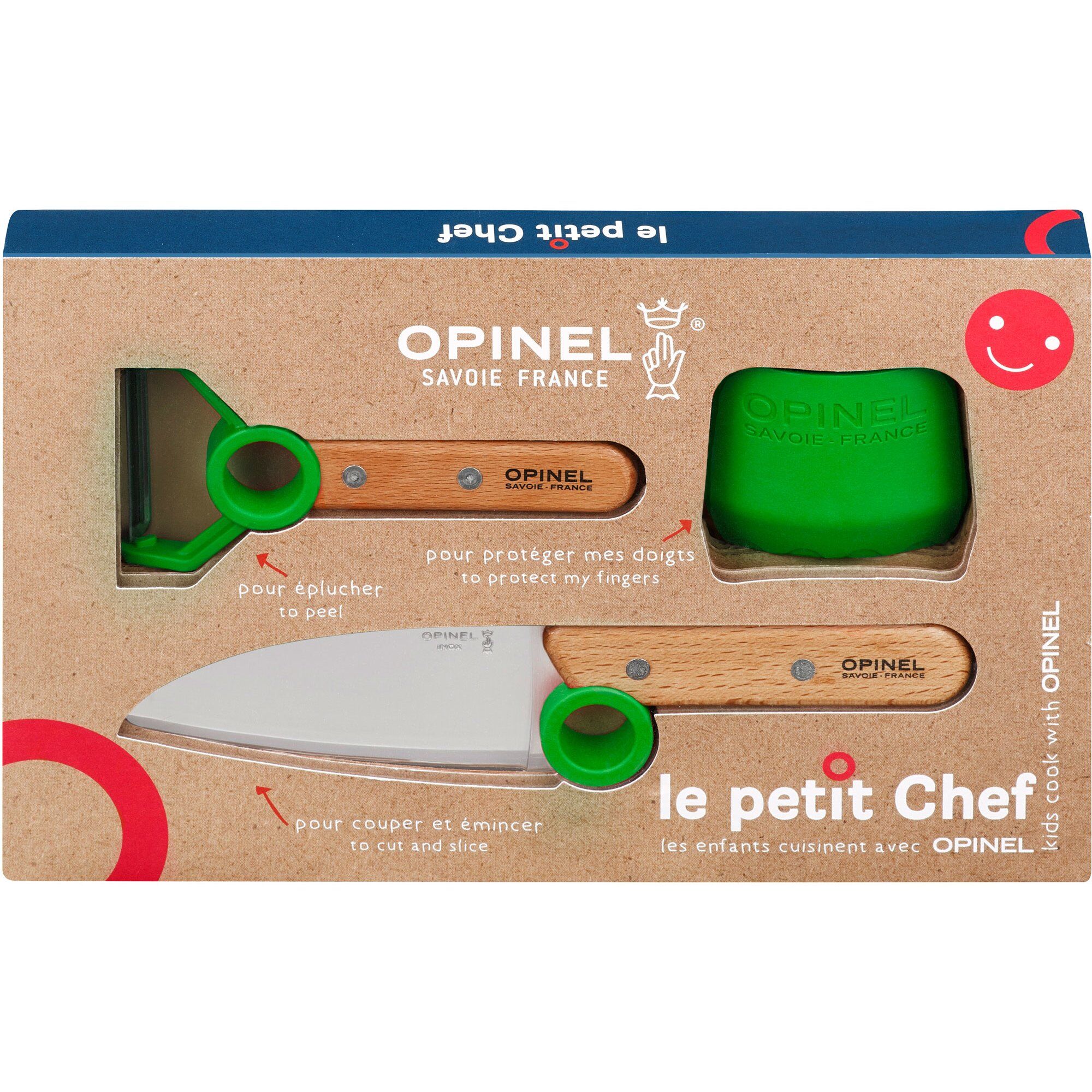 Opinel Le Petit Chef Børnesæt   Dele  Grøn
