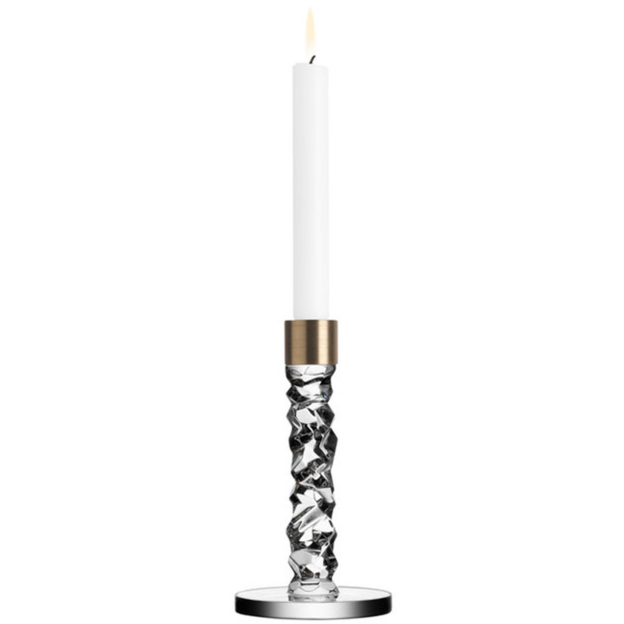 Orrefors Carat Lysestage Messing  18 3cm
