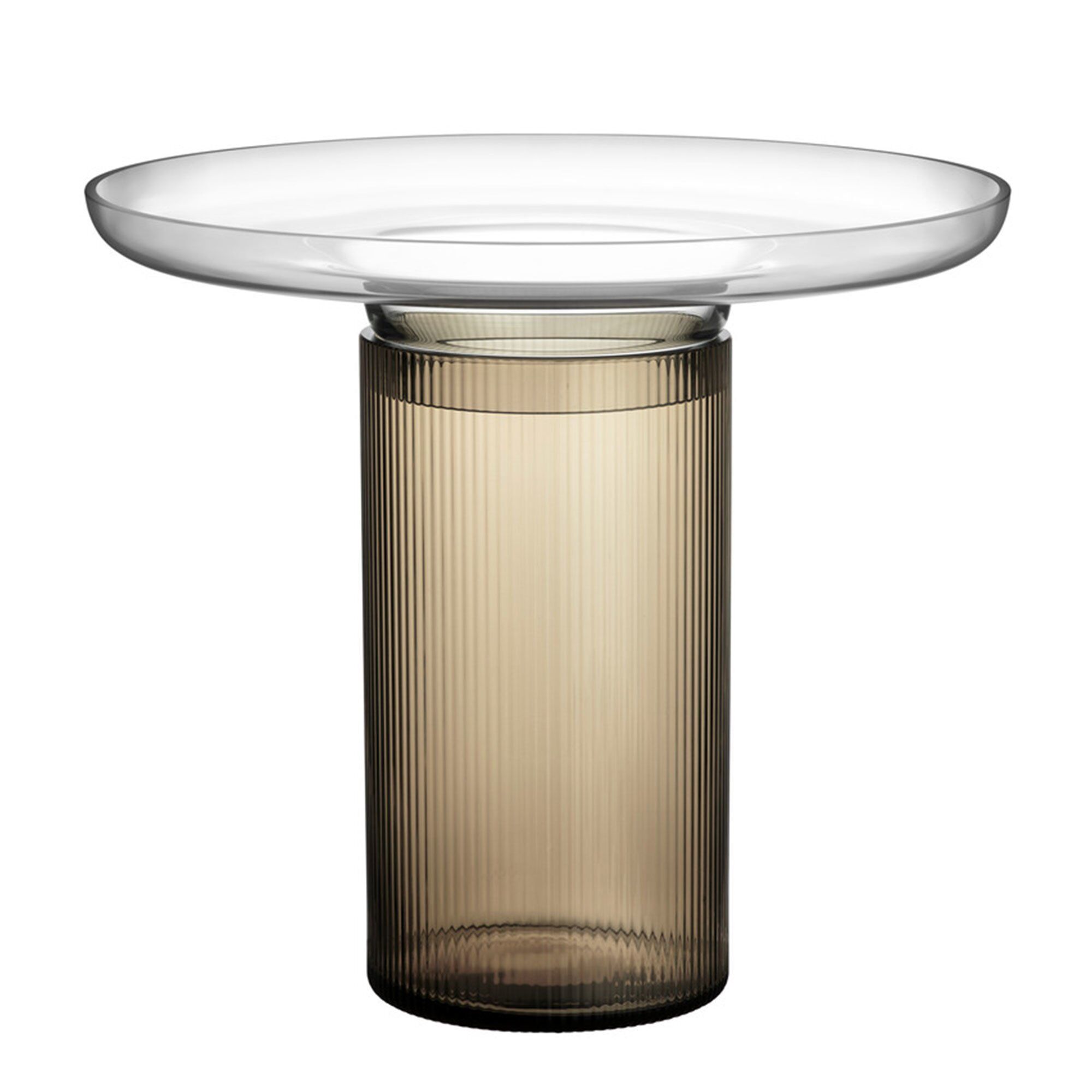 Orrefors Ensemble Vase 22 Cm  Brown Grey