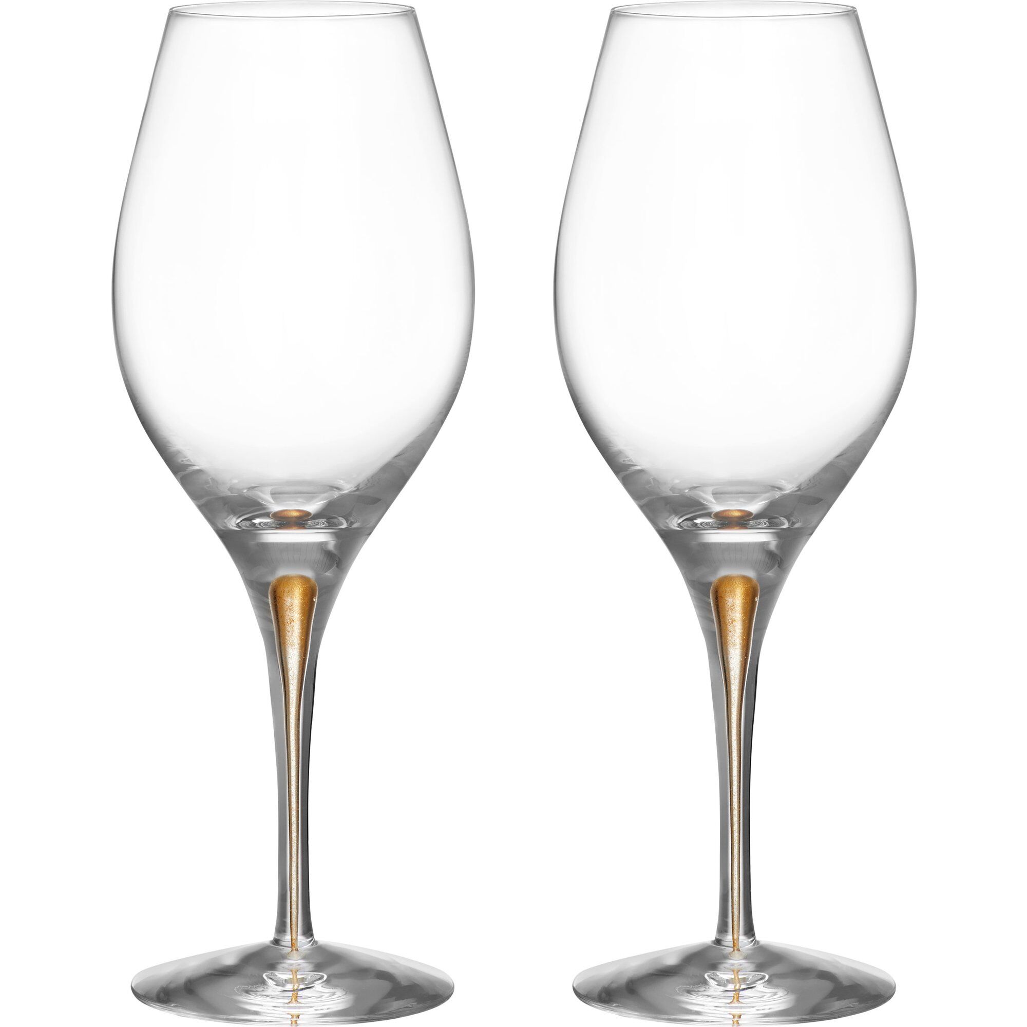 Orrefors Intermezzo Balance Vinglas 44 Cl  Guld