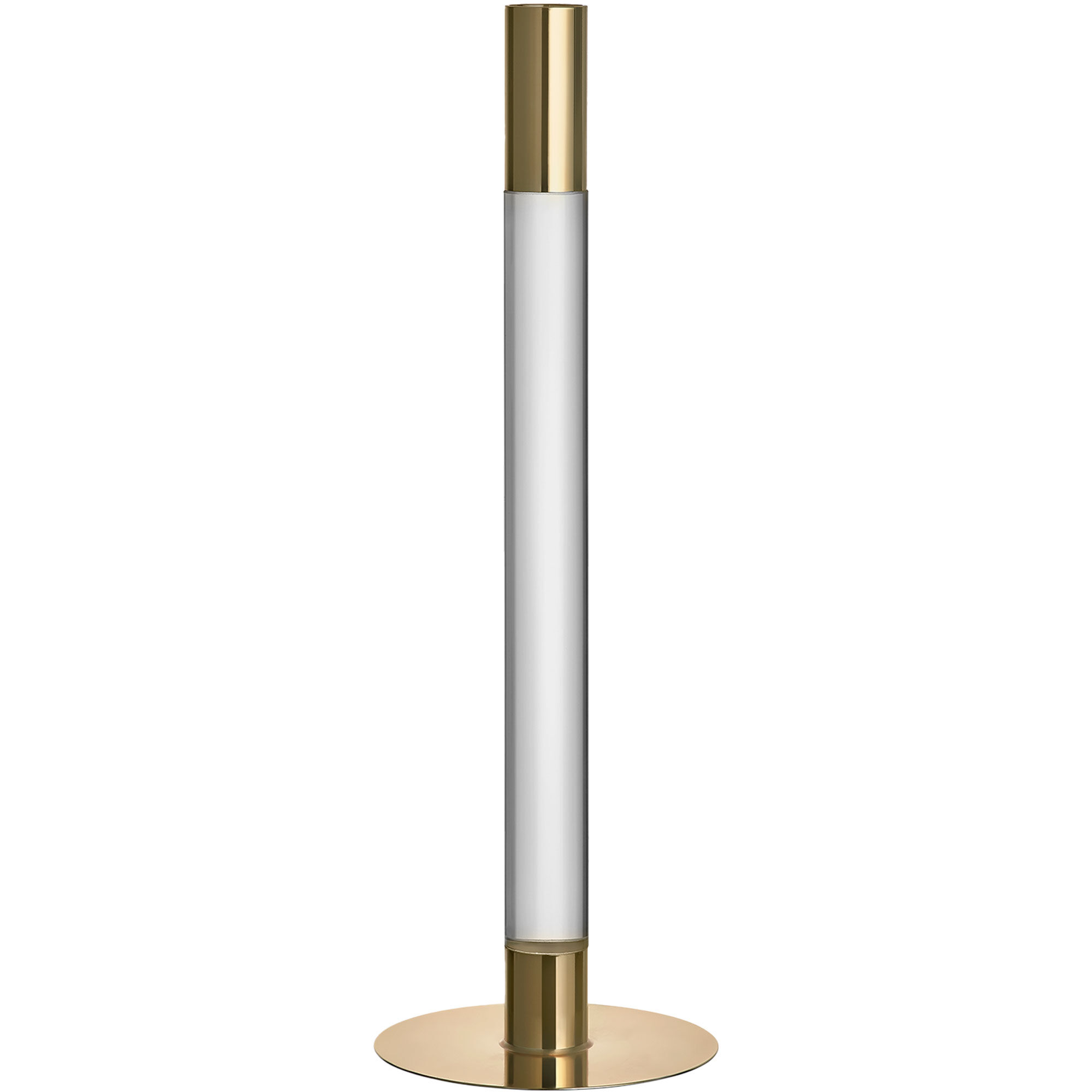 Orrefors Lumiere Lysestage 32 Cm  Guld Glas