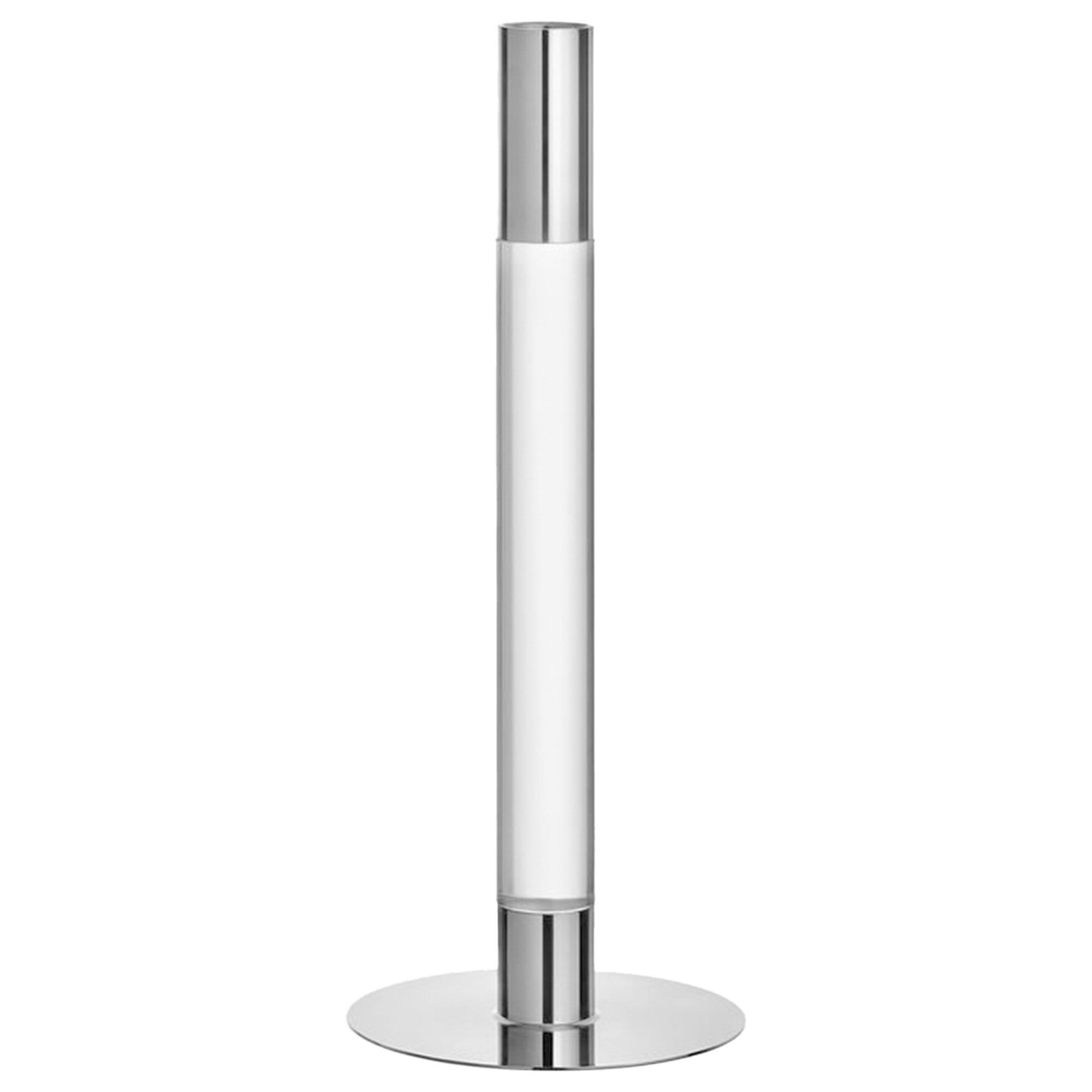 Orrefors Lumiere Lysestage 26   Cm  Sølv Metal