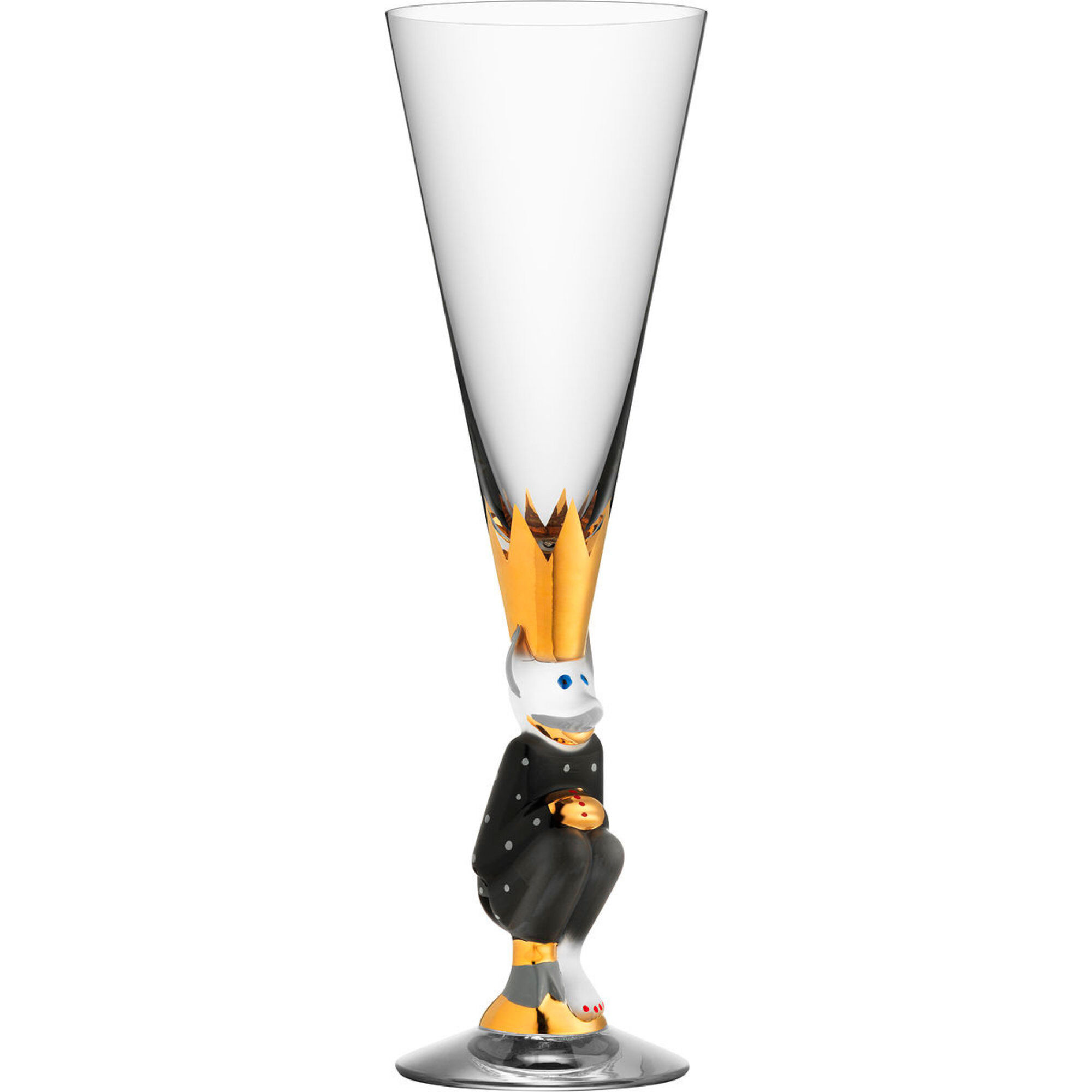 Orrefors Nobel The Sparkling Devil Champagneglas 19cl  Mørkegrå