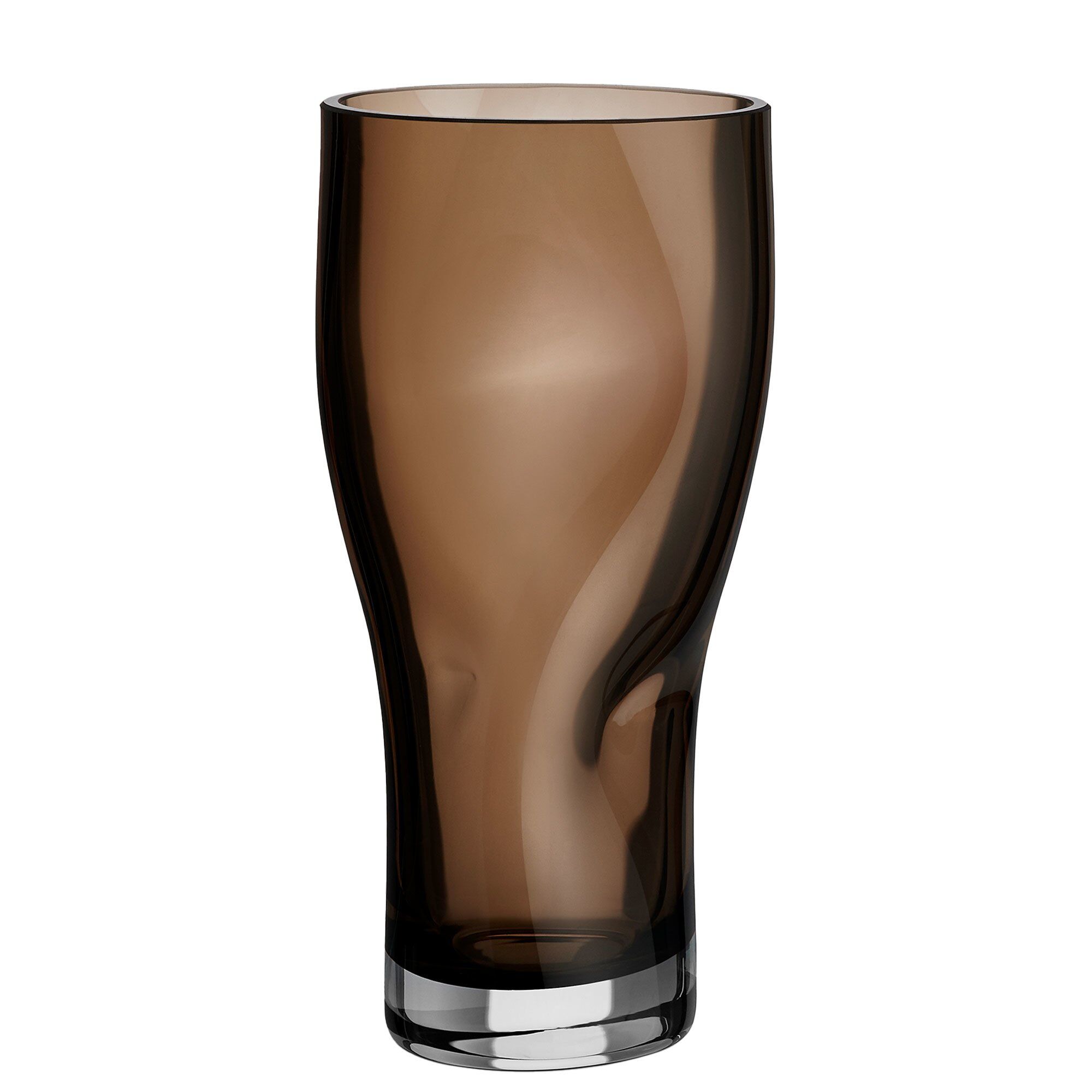 Orrefors Squeeze Vase 23 Cm  Smokey Brown