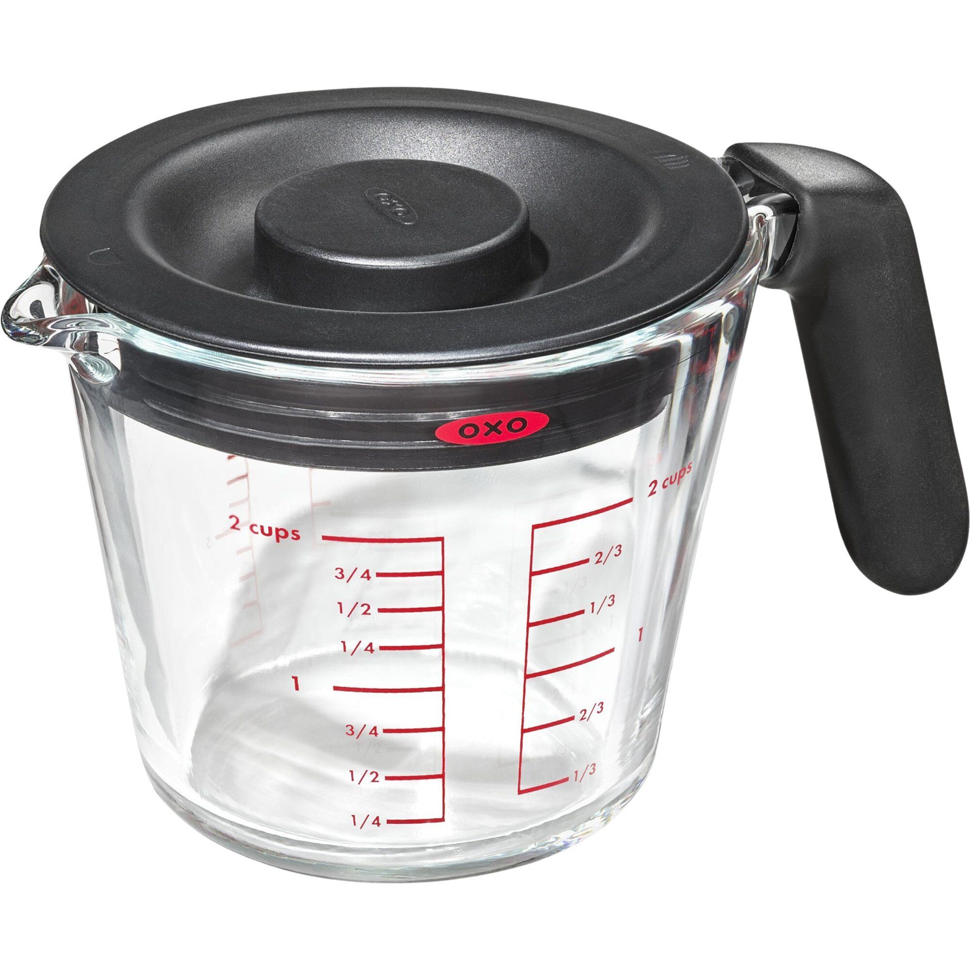 Oxo Målebæger Med Låg     Liter  Glas