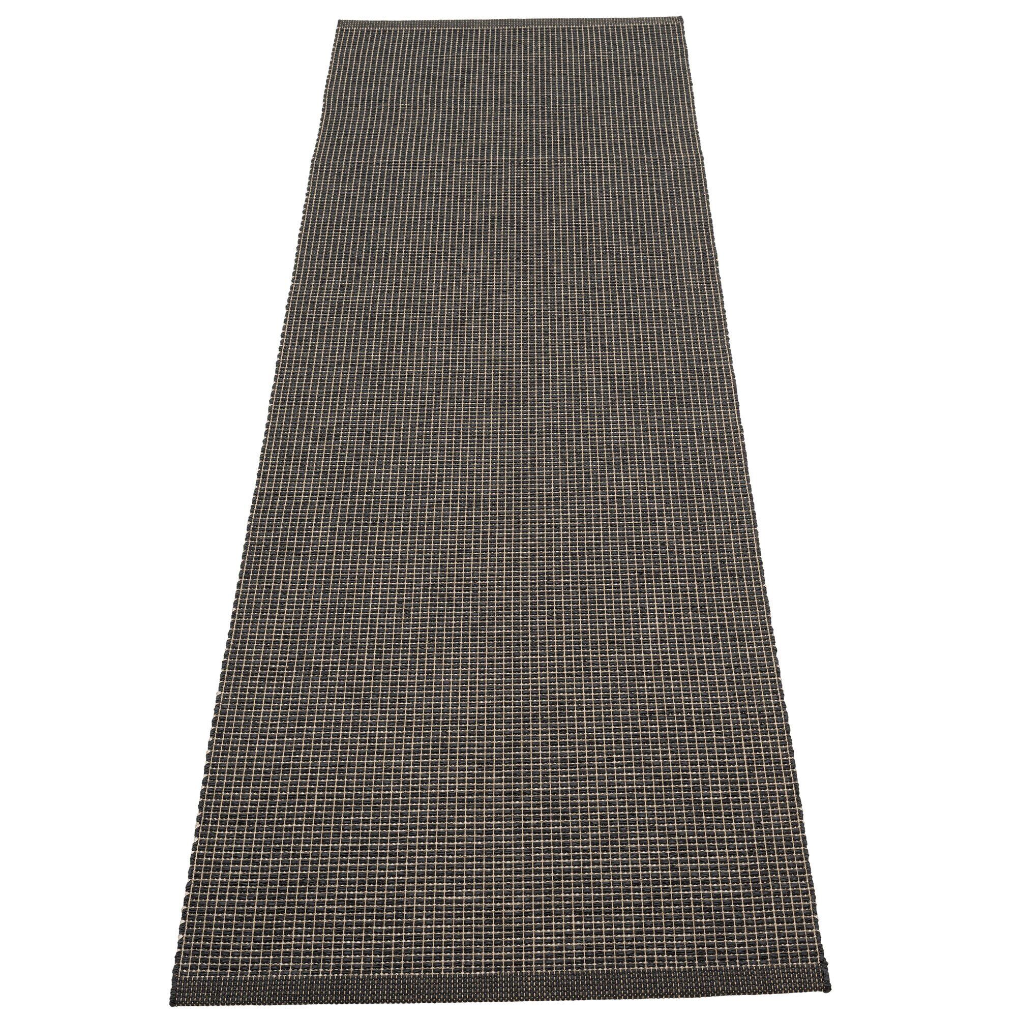 Pappelina Emm Gulvtæppe 240x70 Cm  Black Linen