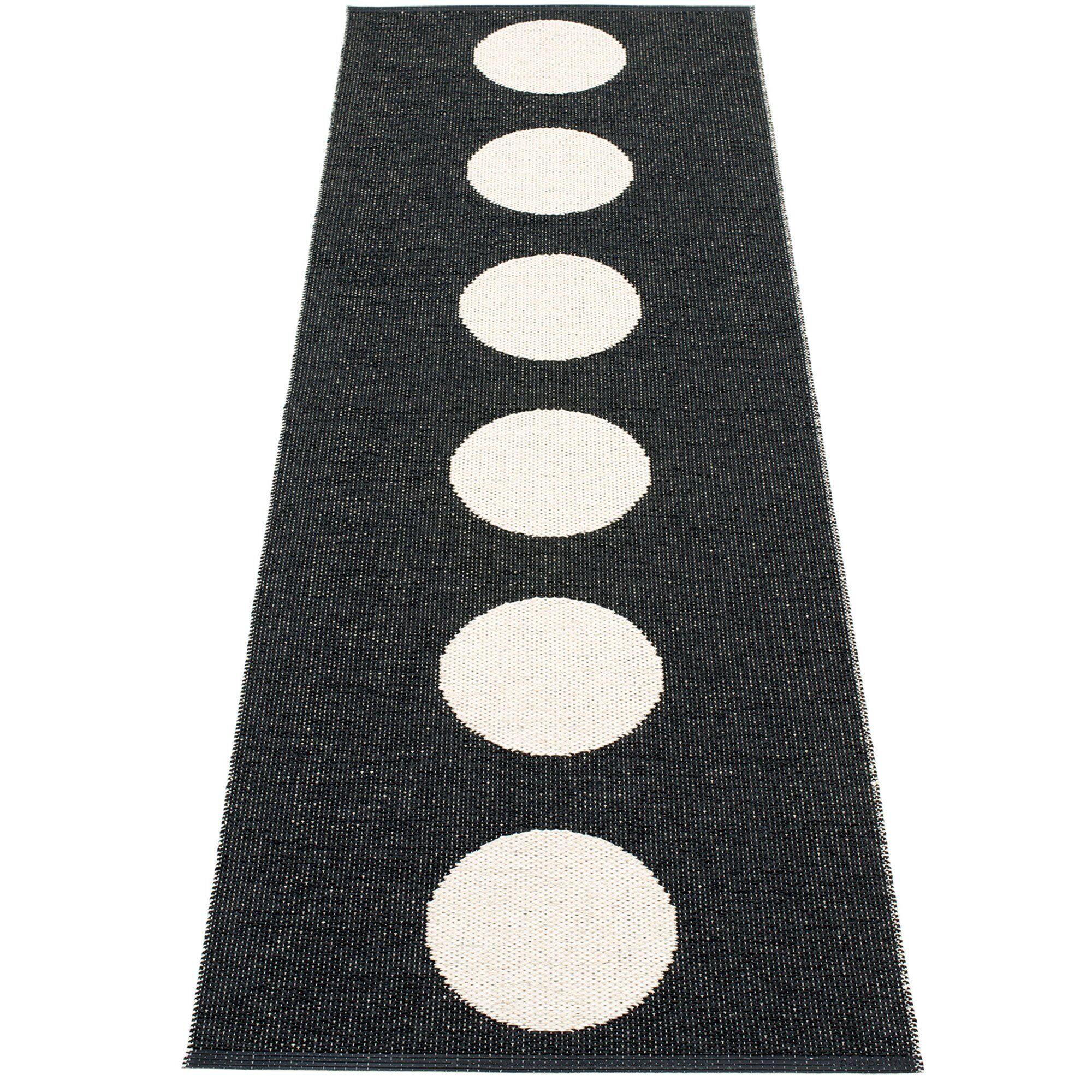 Pappelina Gulvtæppe Vera  70   225 Cm  Black Vanilla