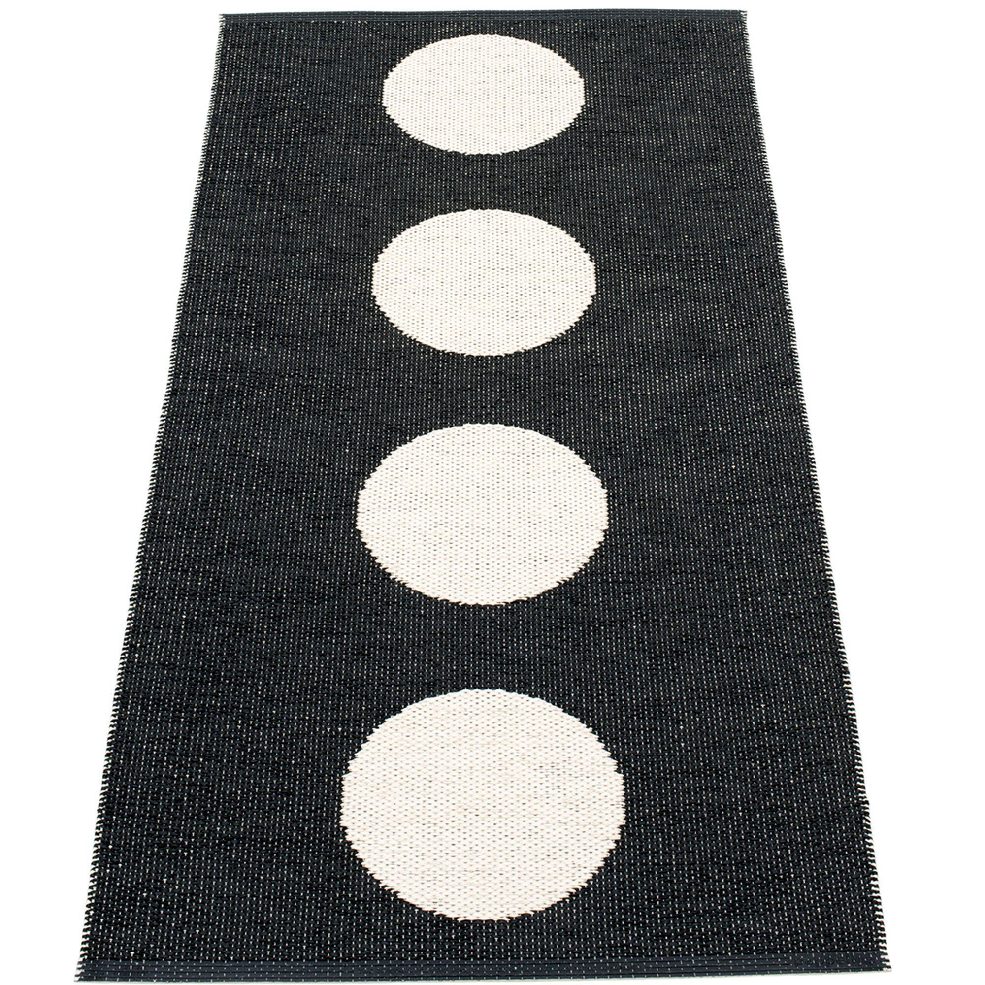 Pappelina Gulvtæppe Vera  70   150 Cm  Black Vanilla