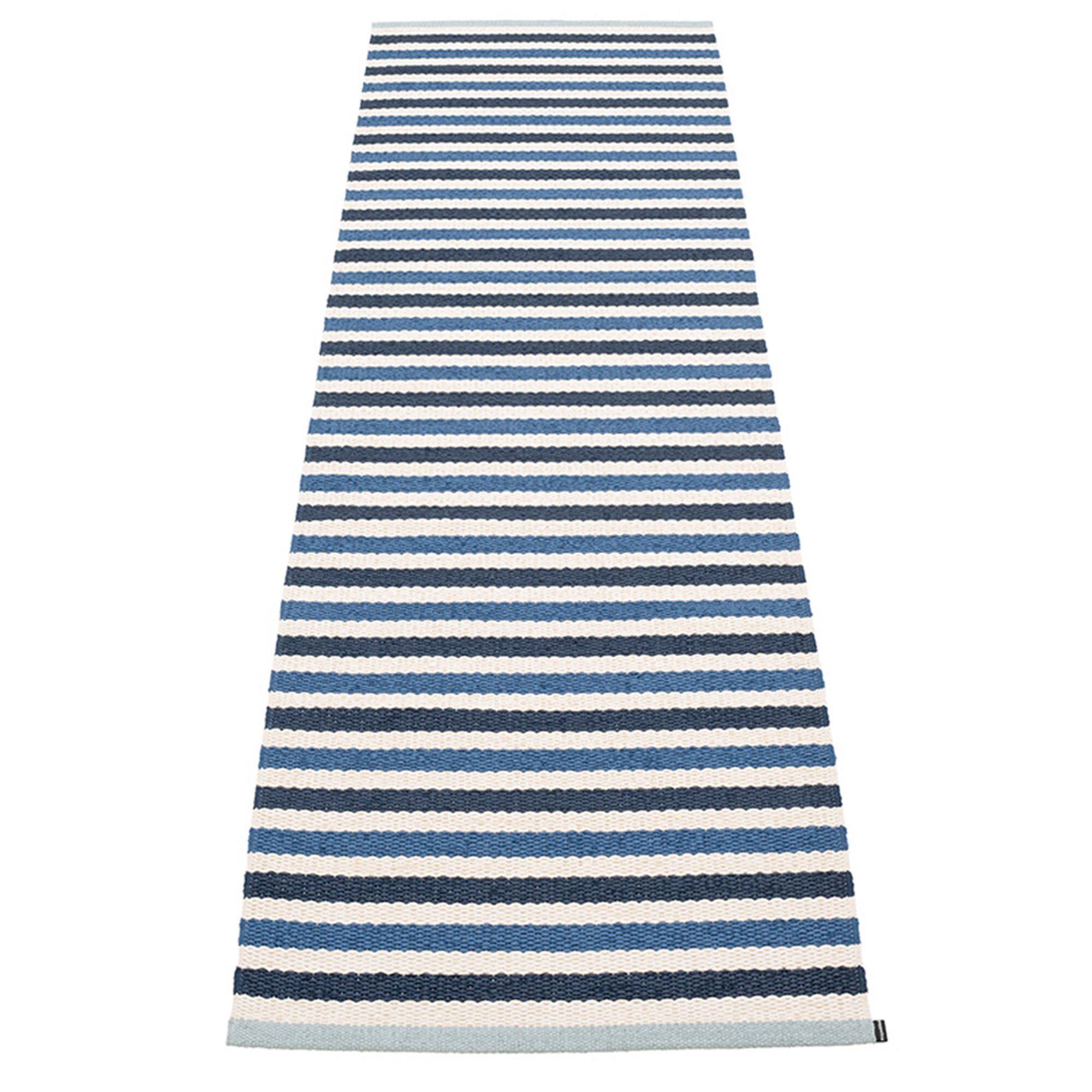 Pappelina Teo Gulvtæppe 70 Cm   240 Cm  Denim Blue Vanilla