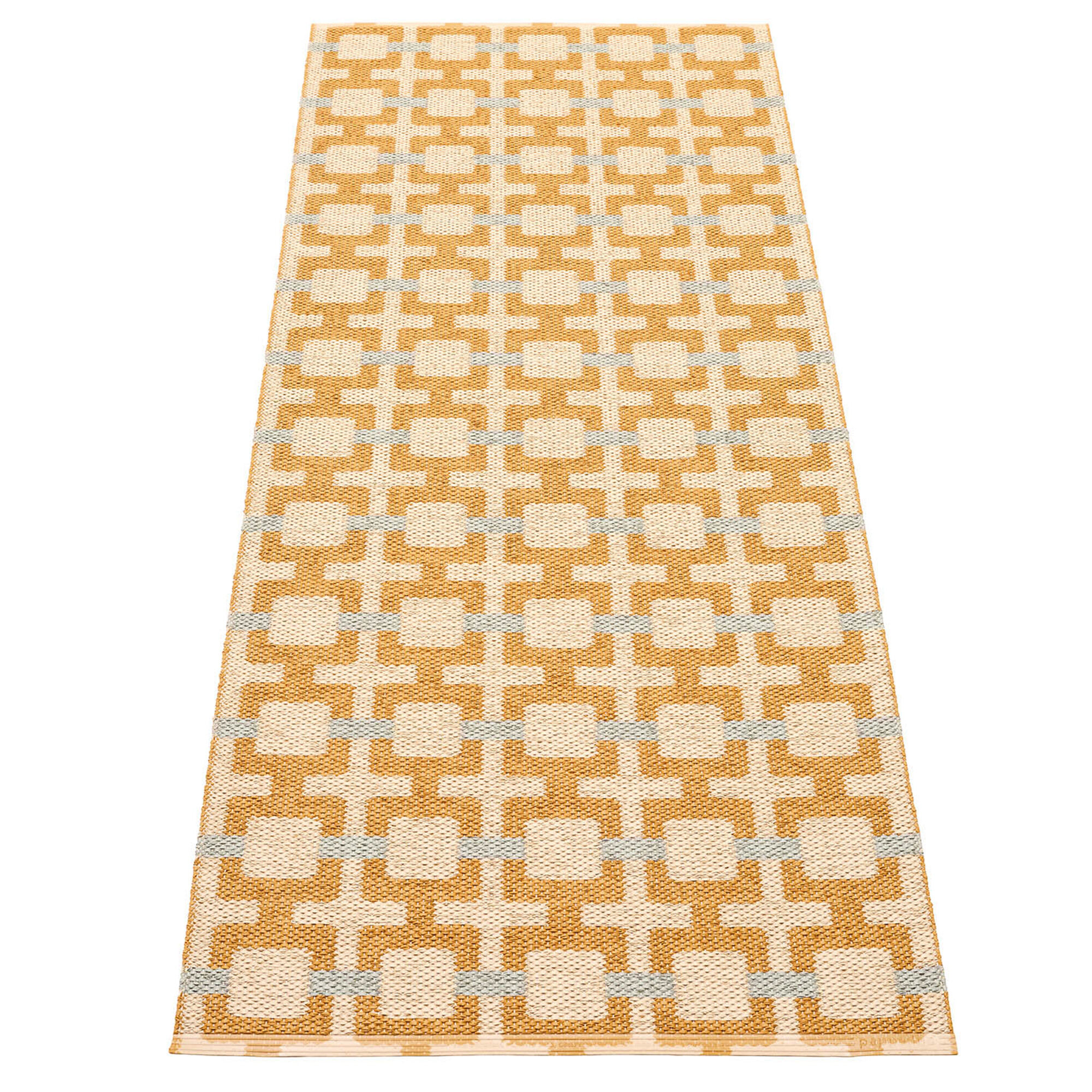 Pappelina Tom Gulvtæppe 180   70 Cm  Ochre Cream Sage