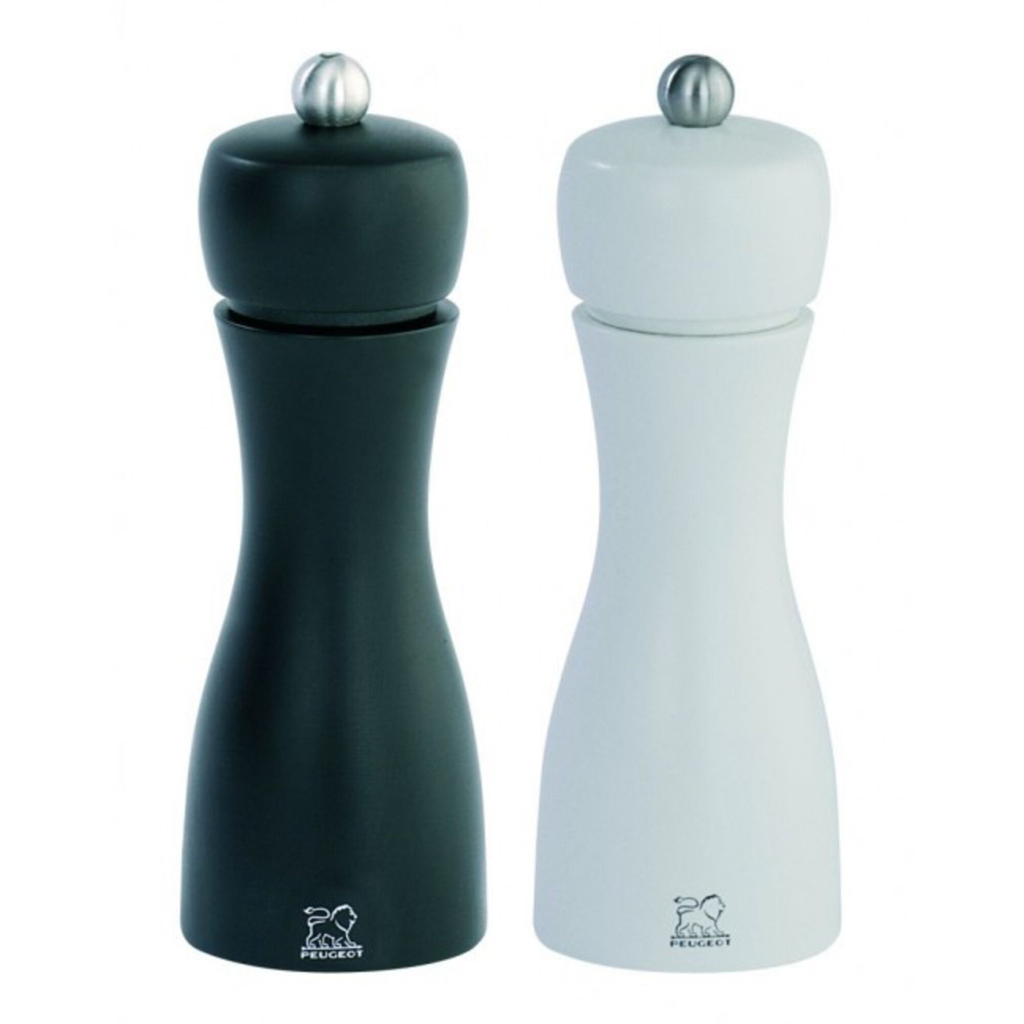 Peugeot Tahiti Duo Salt   Peberkværn 15 Cm  Hvid Sort