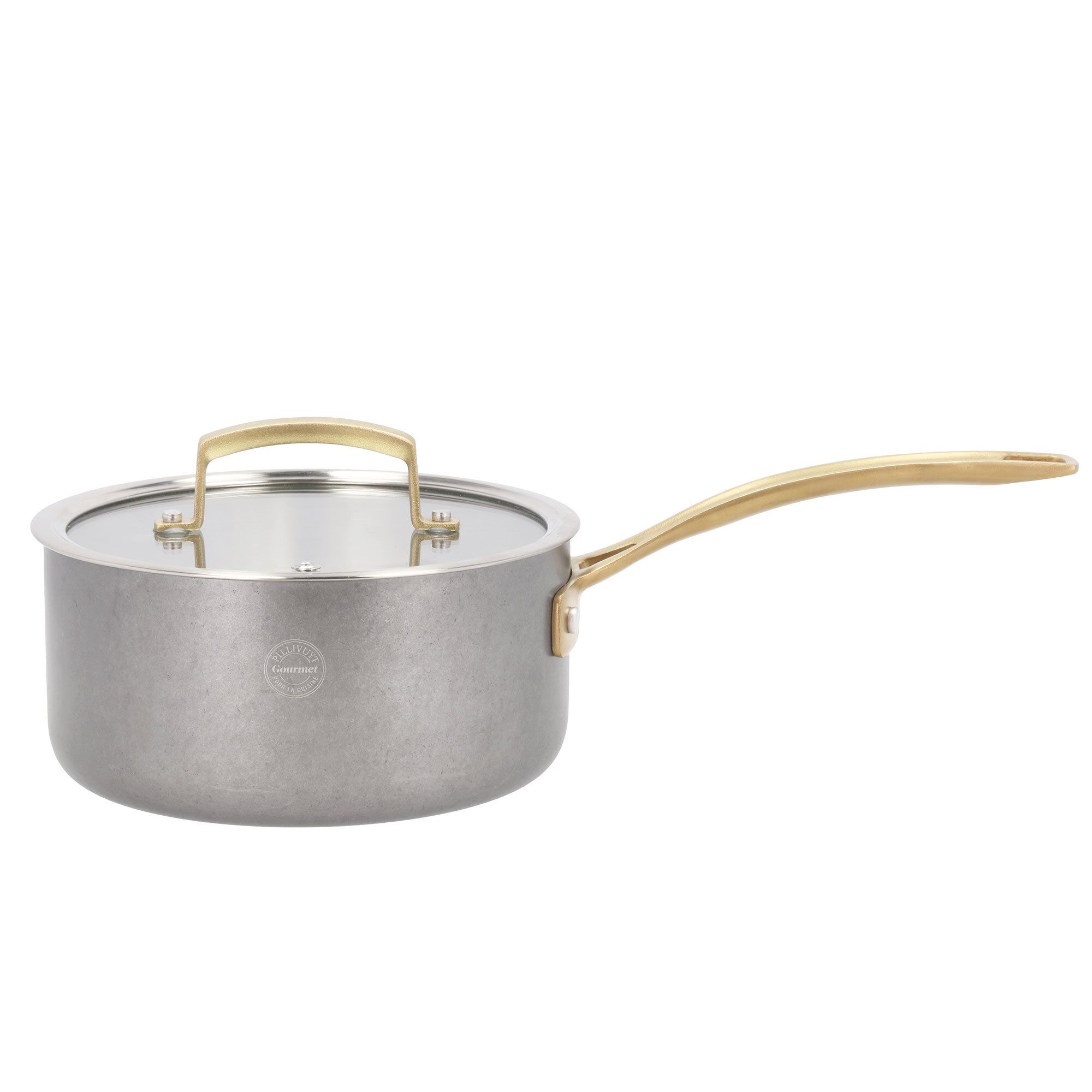 Pillivuyt Durance Kasserolle Med Låg 12 Liter 18 Cm  Rustfrit Stål