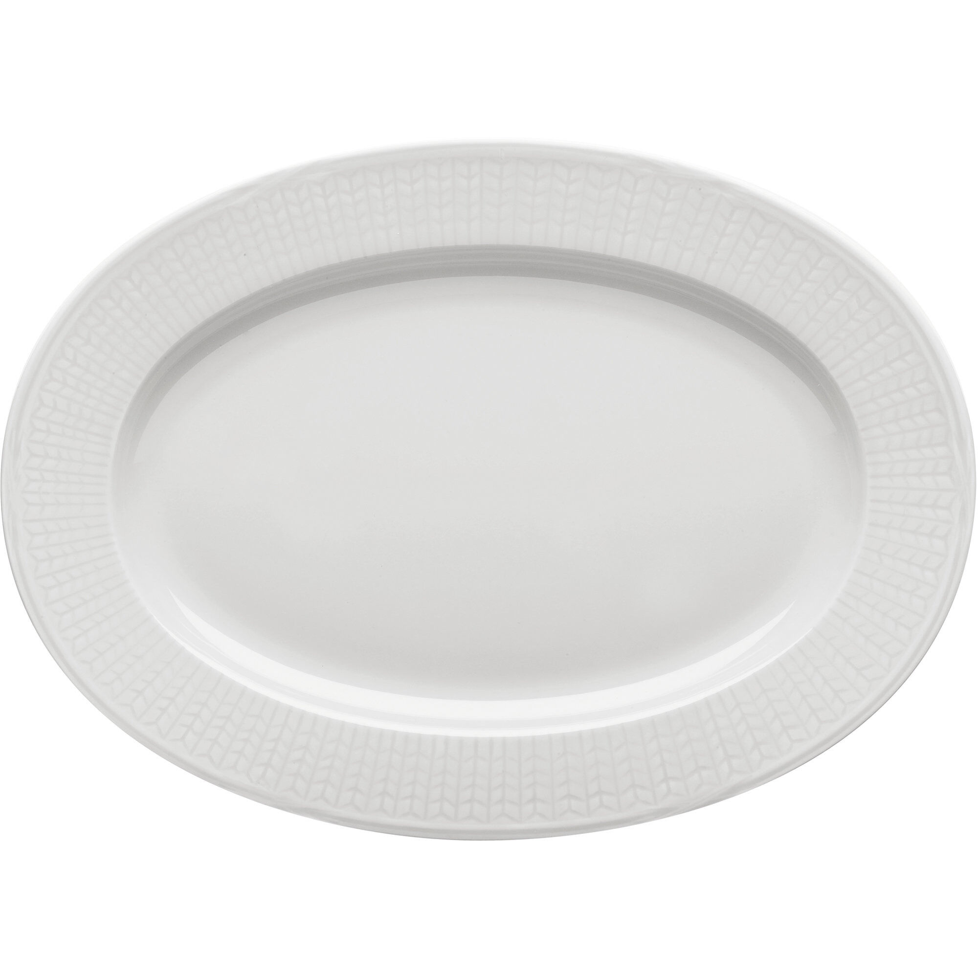Rörstrand Swedish Grace Hvid Tallerken Oval 32 Cm