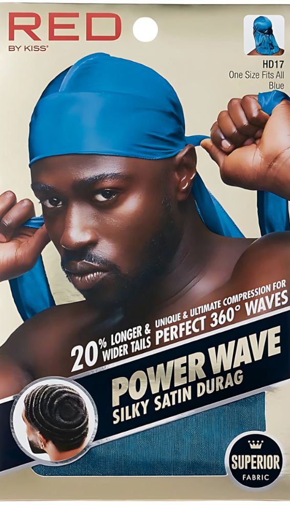 Red By Kiss Power Wave Silky Satin Durag Blå