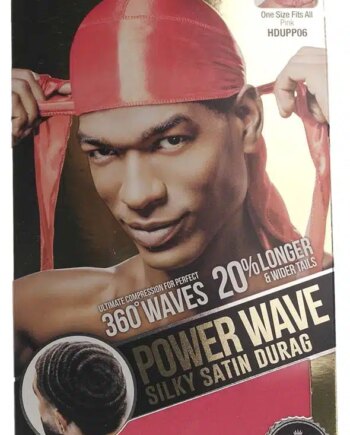 Red Silky 360 Waves Durag Pink