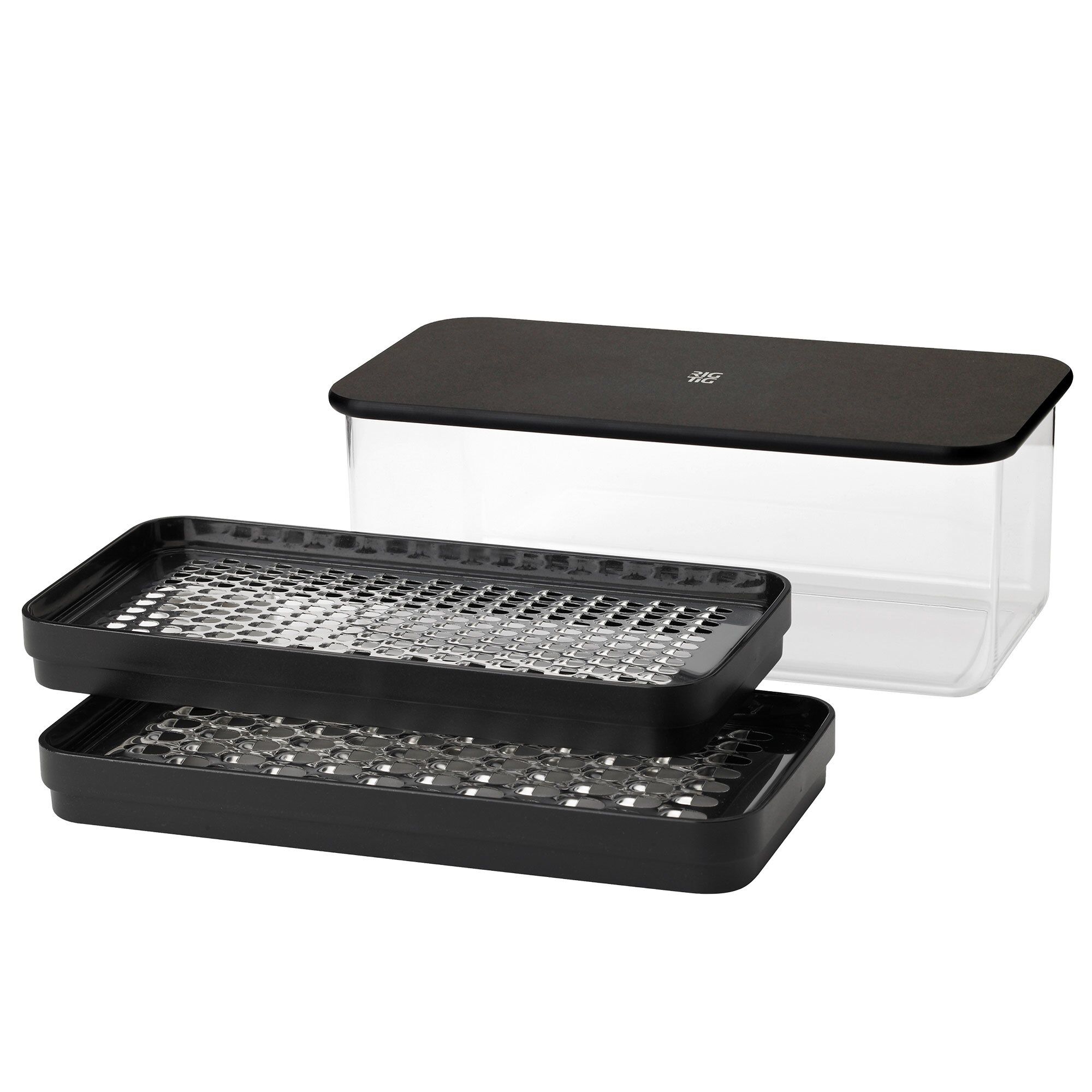 Rig-tig  Grate-it Rivejern Med Beholder     Liter  Sort
