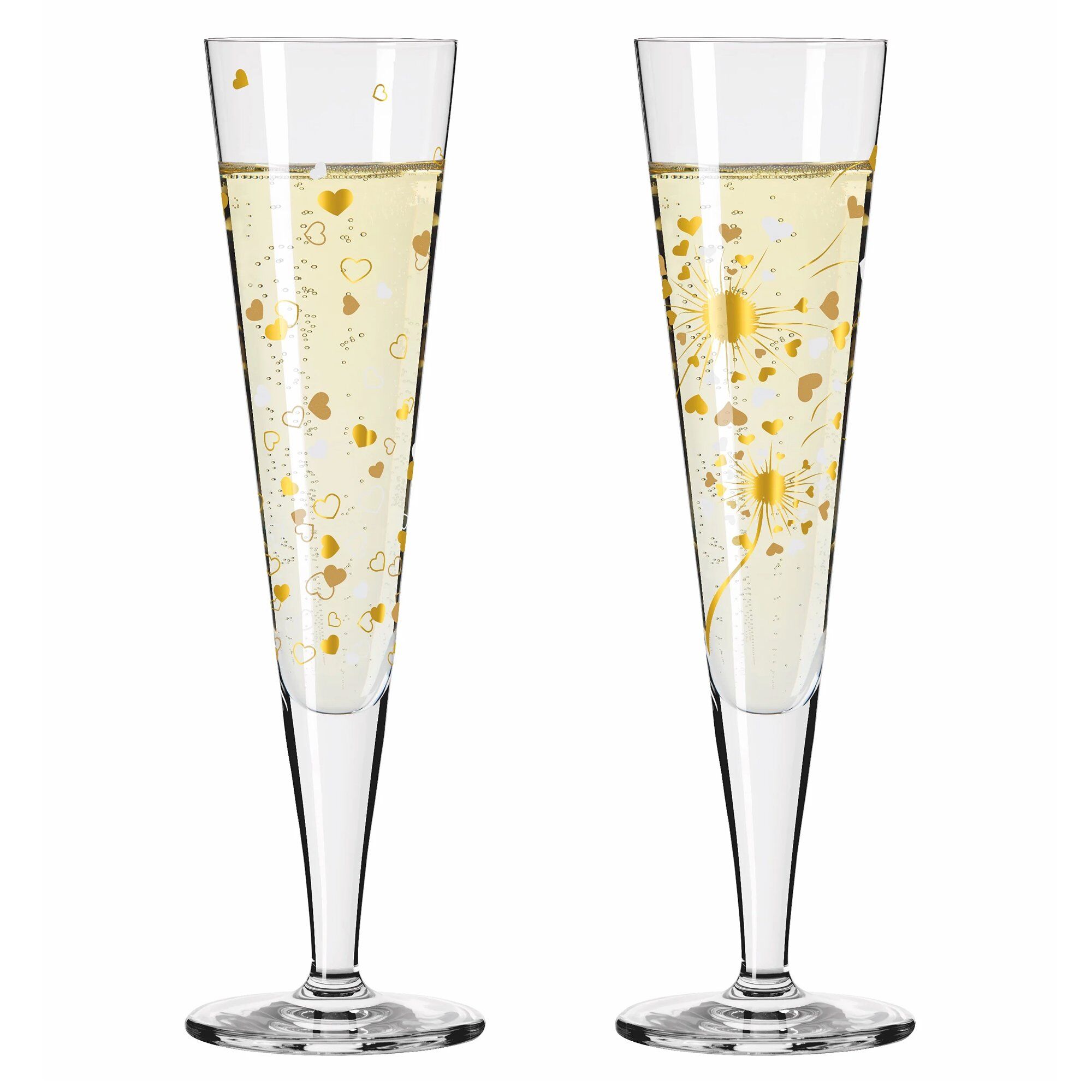 Ritzenhoff Goldnacht Heart Champagneglas    Stk
