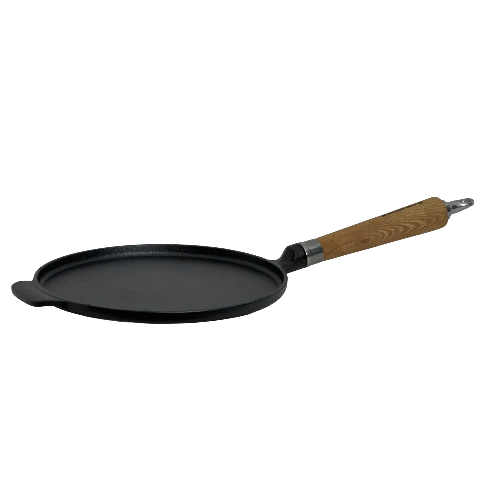 Ronneby Bruk Exclusive Line Pandekagepande   Støbejern 28 Cm  Egetræshåndtag