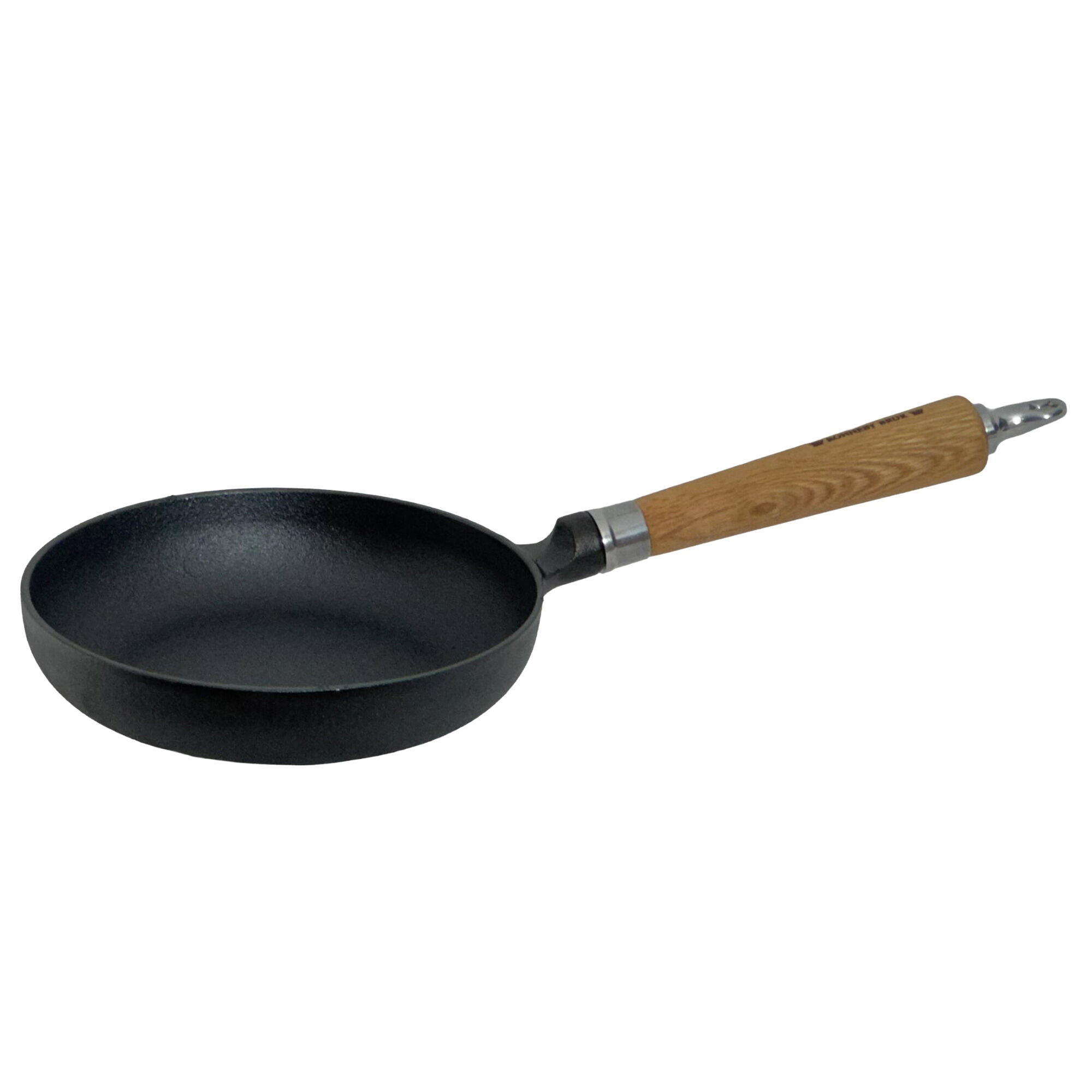 Ronneby Bruk Exclusive Line Støbejernspande Med Rund Kant  20 Cm   Egetræshåndtag