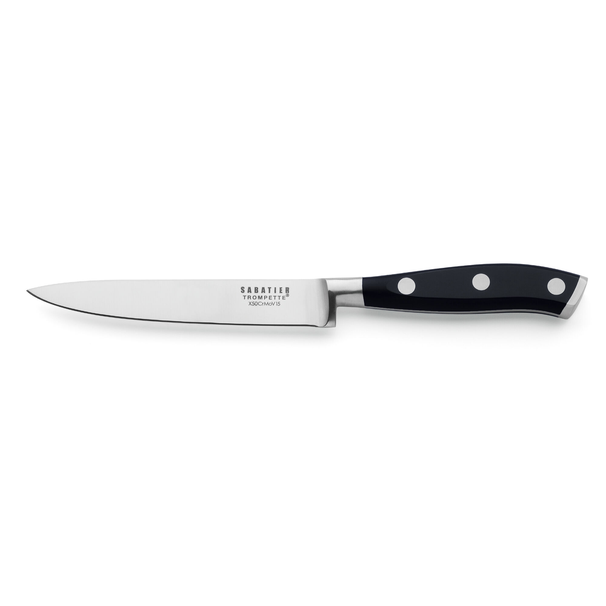 Sabatier Trompette Vulcano Allroundkniv 12 Cm  Stål Sort