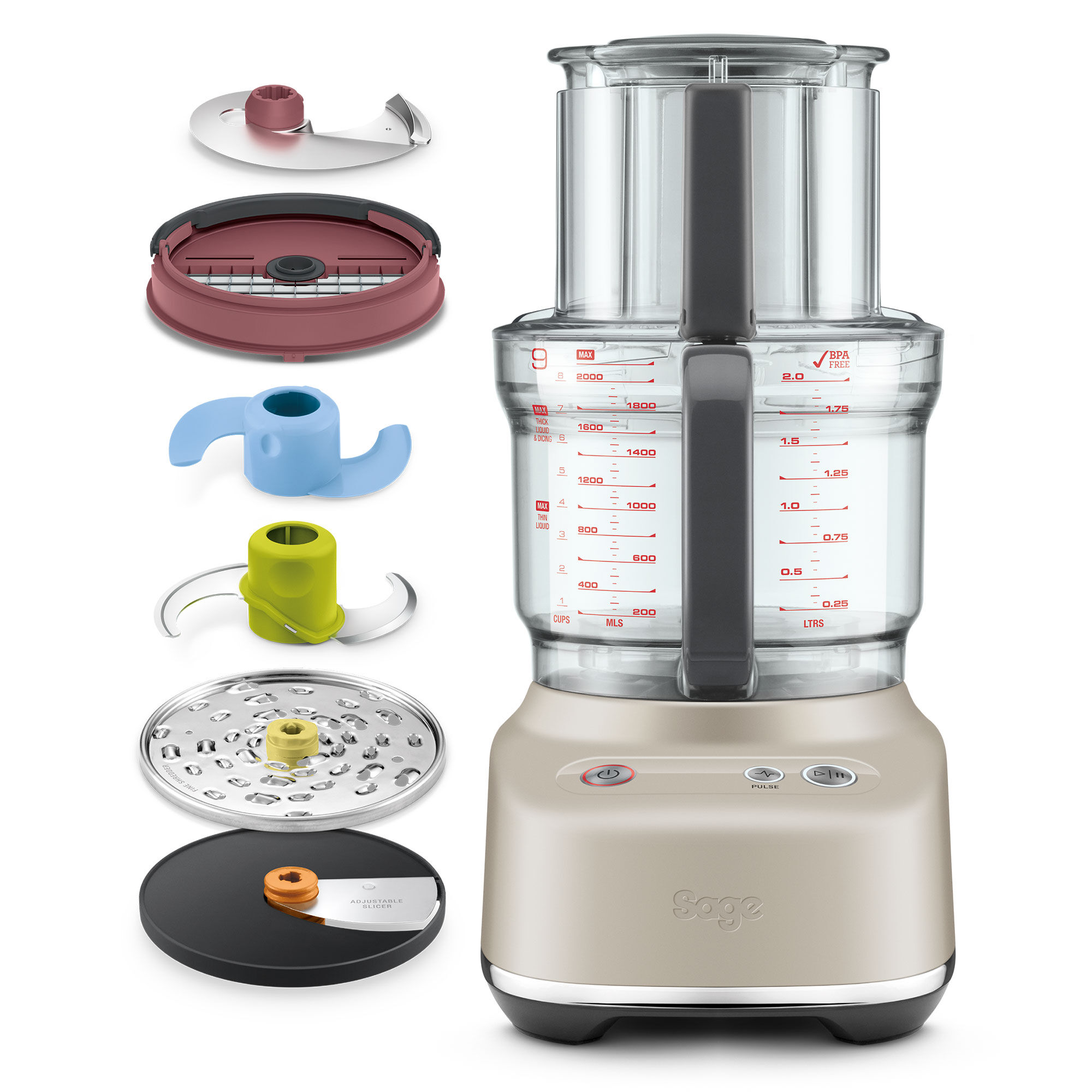 Sage Sfp638bss Paradice   Foodprocessor   Rustfrit Stål