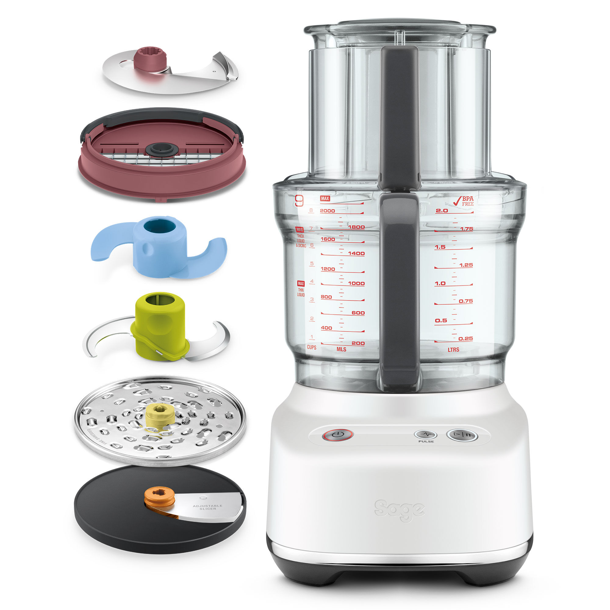 Sage Sfp638sst Foodprocessor  Hvid