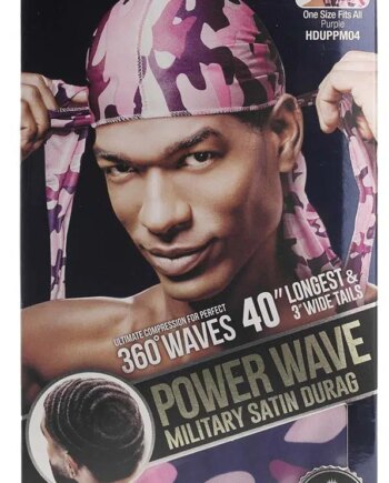 Satin Durag Pink Military