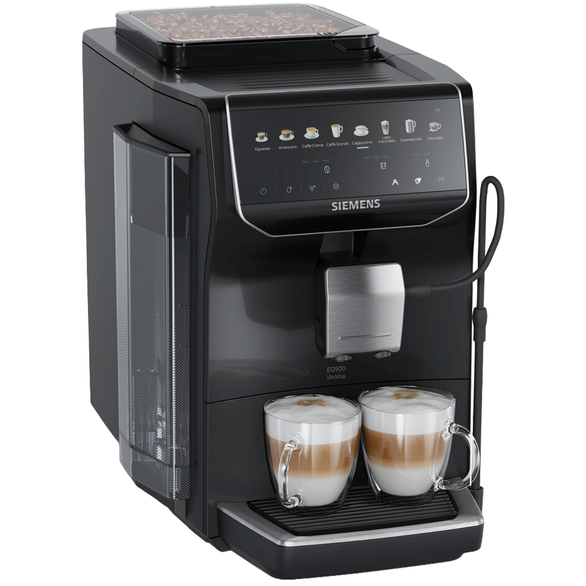 Siemens Eq500 Iaroma Tp553e07 Fuldautomatisk Espressomaskine  Sort