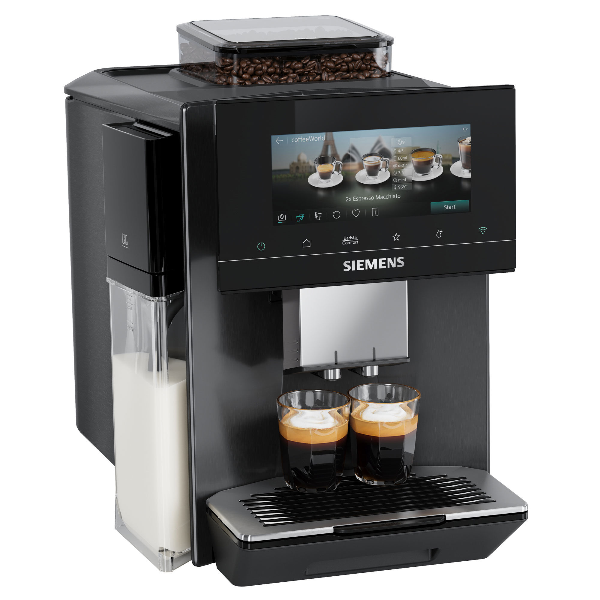 Siemens Eq900 Plus Iaroma Tq925ez5 Fuldautomatisk Espressomaskine  Dark Inox
