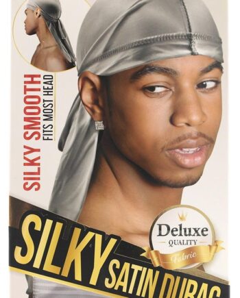 Silky Satin Durag Grå  Deluxe