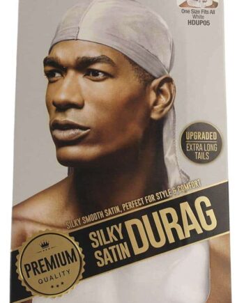 Silky Satin Durag Hvid  Deluxe