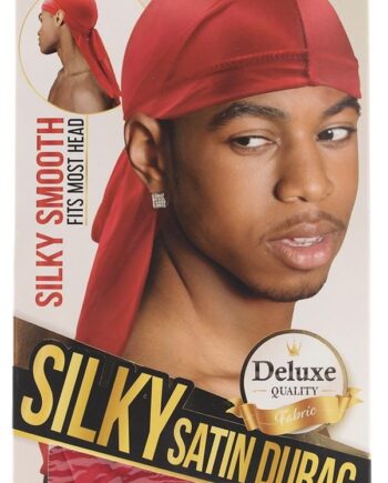 Silky Satin Durag Red  Deluxe
