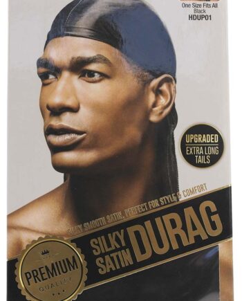Silky Satin Durag Sort