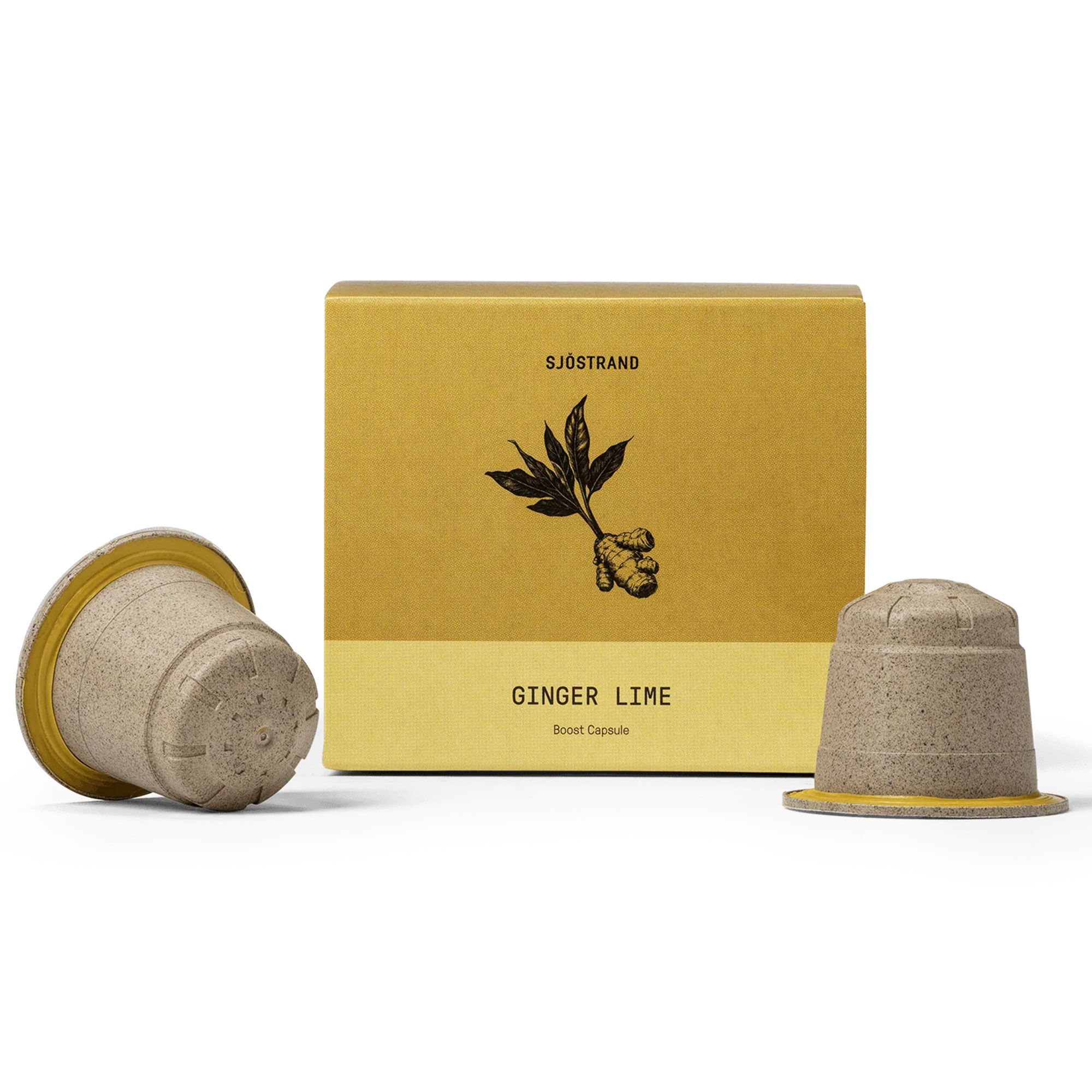 Sjöstrand Coffee Boost Ginger Lime Kapsler 10 Stk