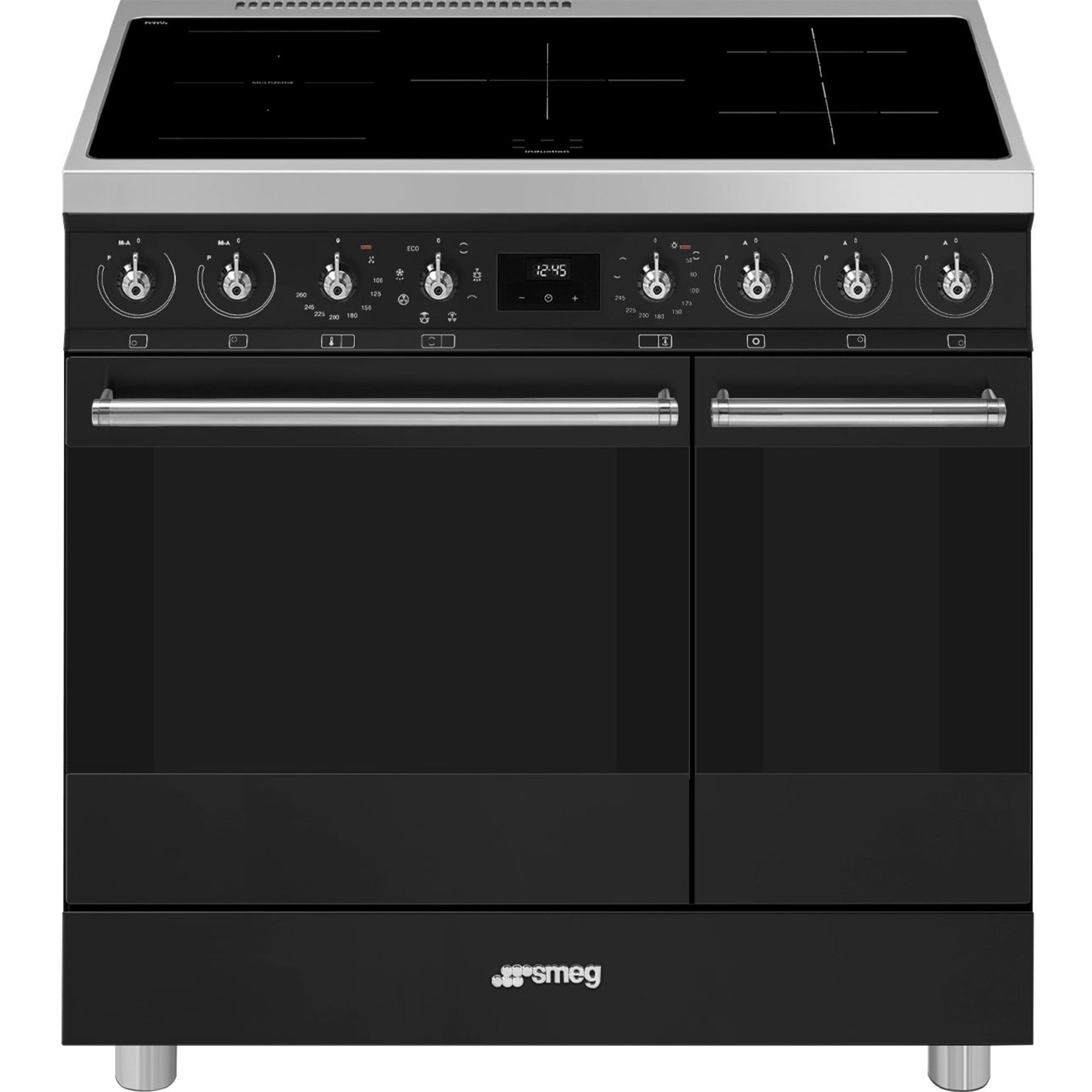 Smeg C92immb2 Classic Induktionskomfur Med   Ovne  90 Cm  Mat Sort