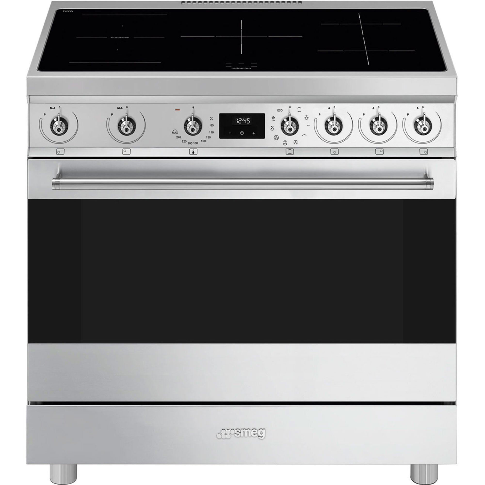 Smeg C9imx2 Classic Induktionskomfur 90 Cm  Rustfrit Stål