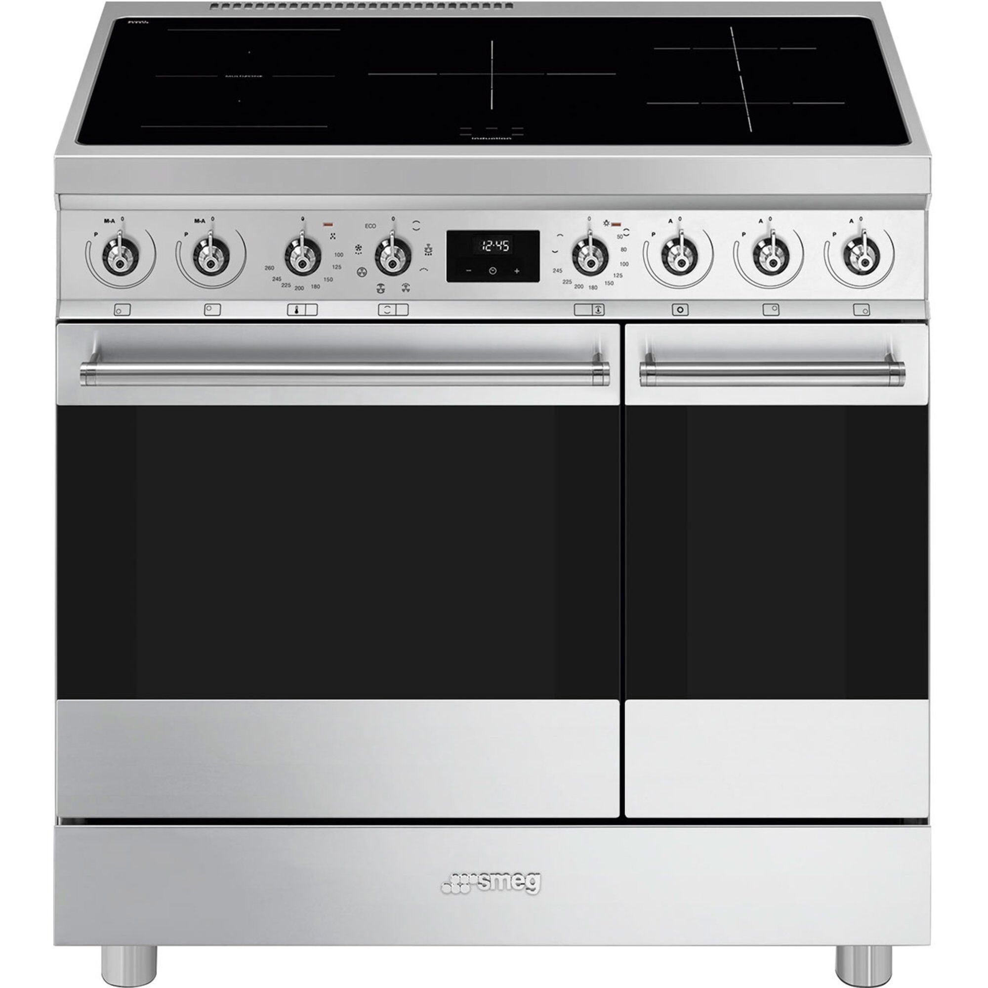 Smeg C92imx2 Classic Induktionskomfur Med   Ovne  90 Cm  Rustfrit Stål