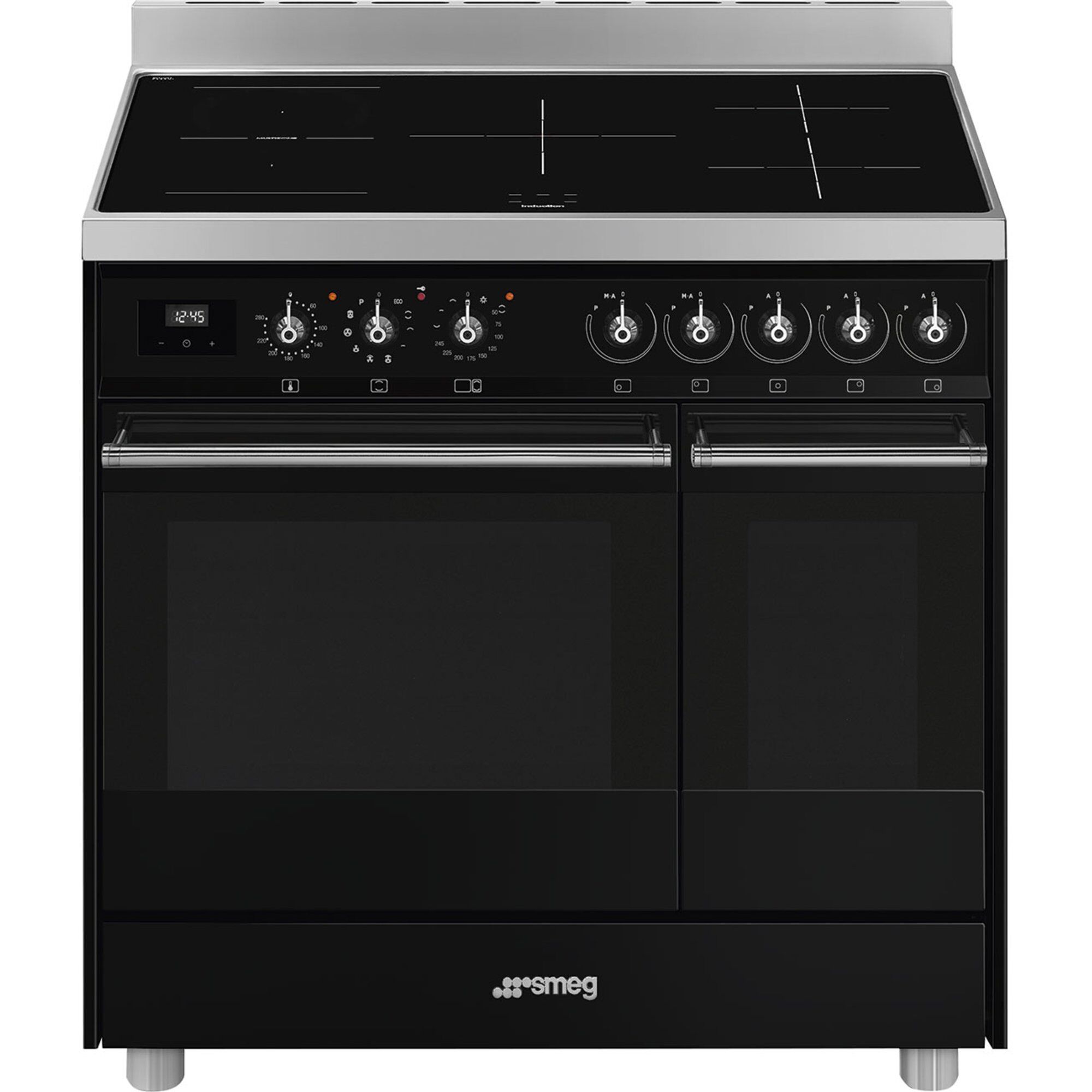 Smeg C92ipbl9-  Induktionskomfur Dobbelovn  Sort