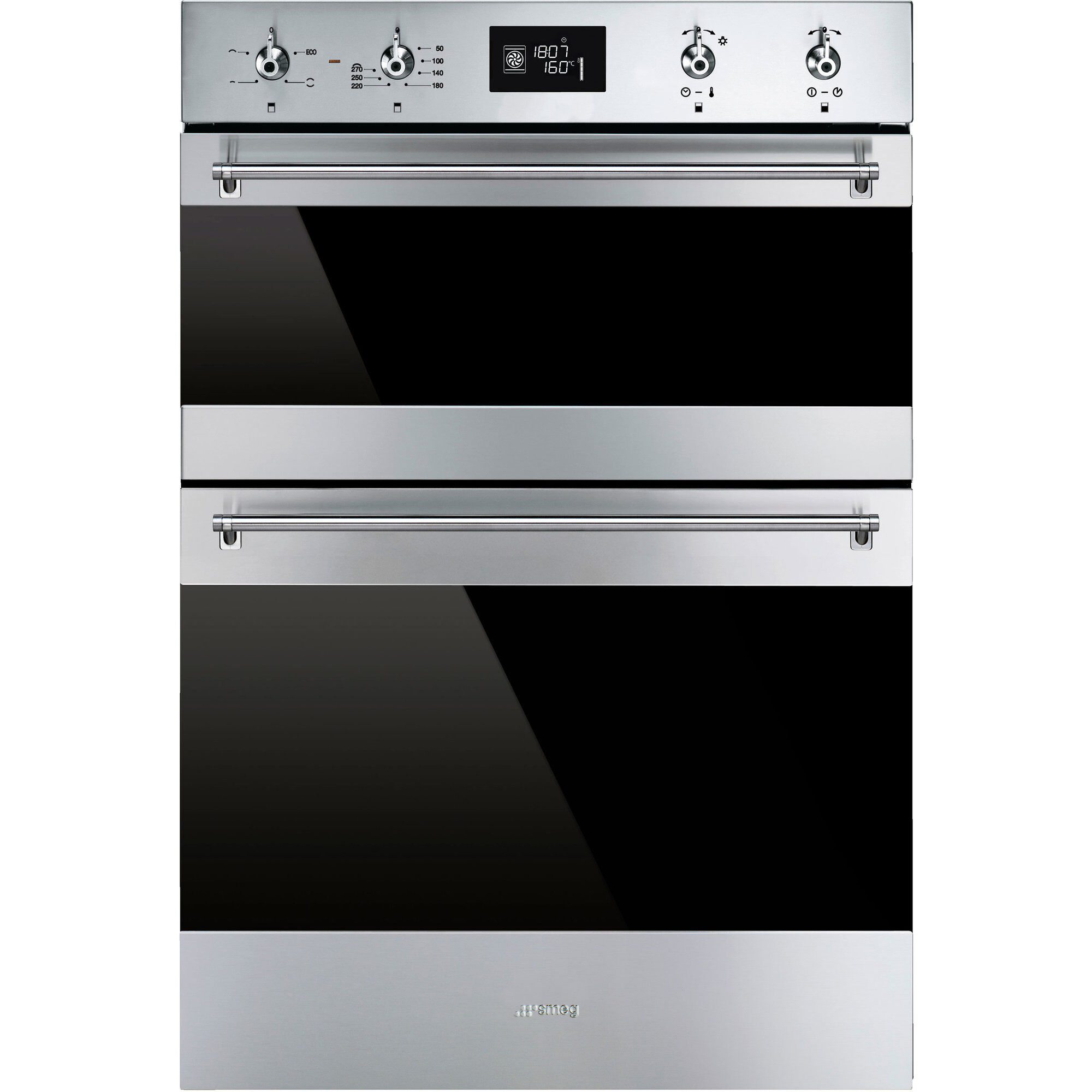 Smeg 60cm Classic Dobbelt Multifunktionsovne   Rustfrit Stål