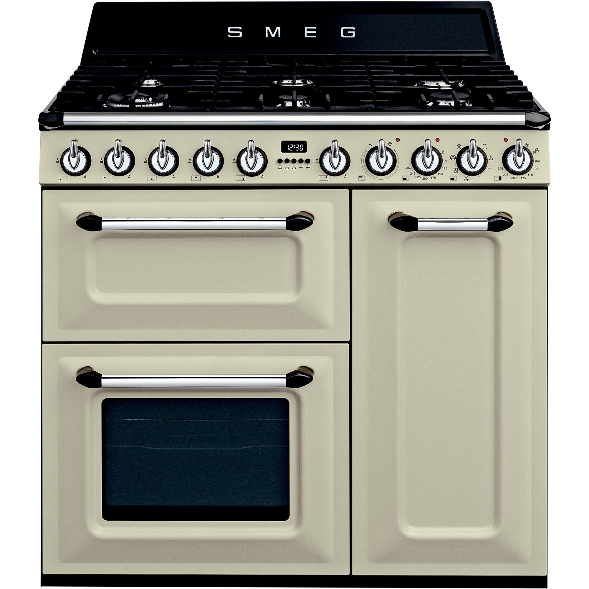 Smeg 90cm Victoria Gaskomfur      Ovne  Creme