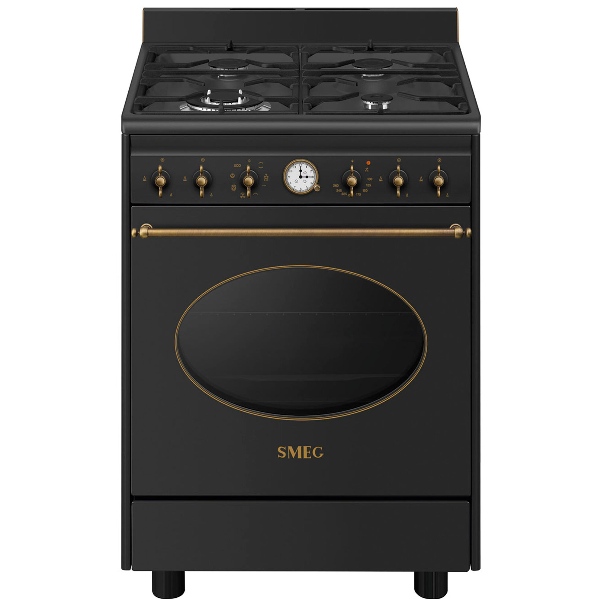 Smeg Co60gman2 Colonial Gaskomfur 60 Cm  Antracit