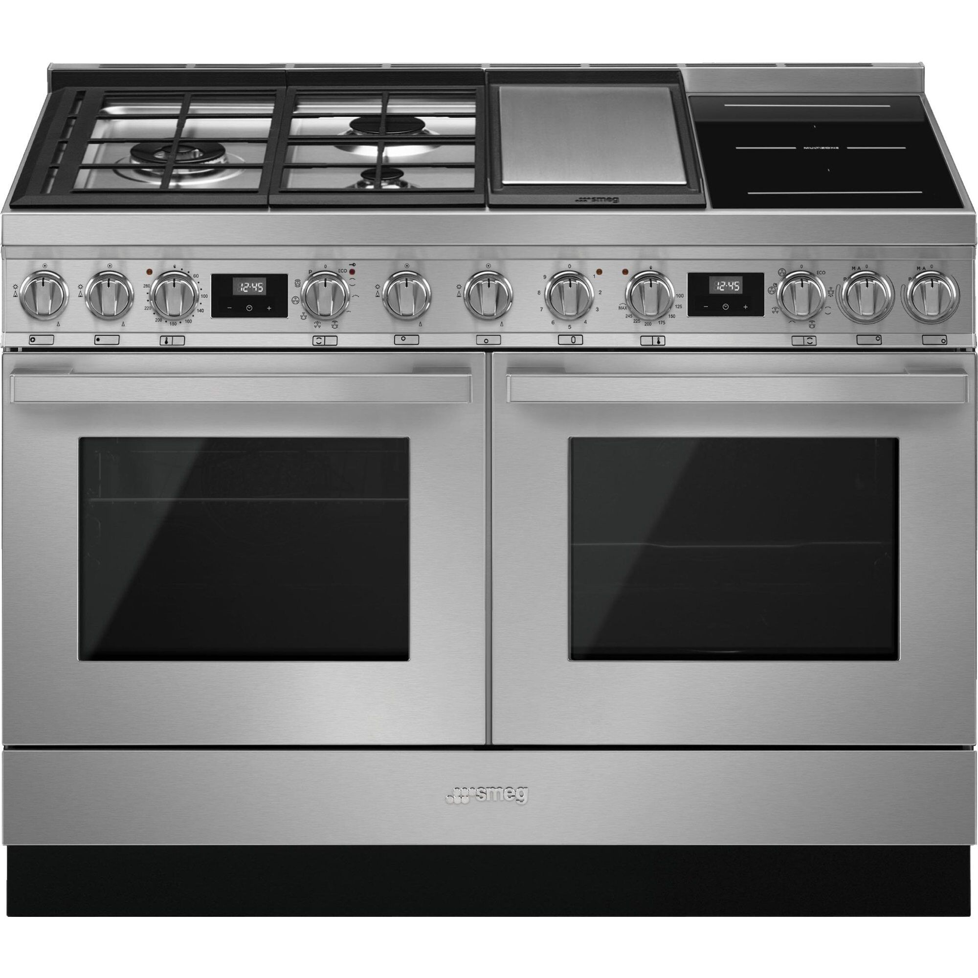 Smeg Cpf120igmpx Portofino Gas- Induktionskomfur  Rustfrit Stål