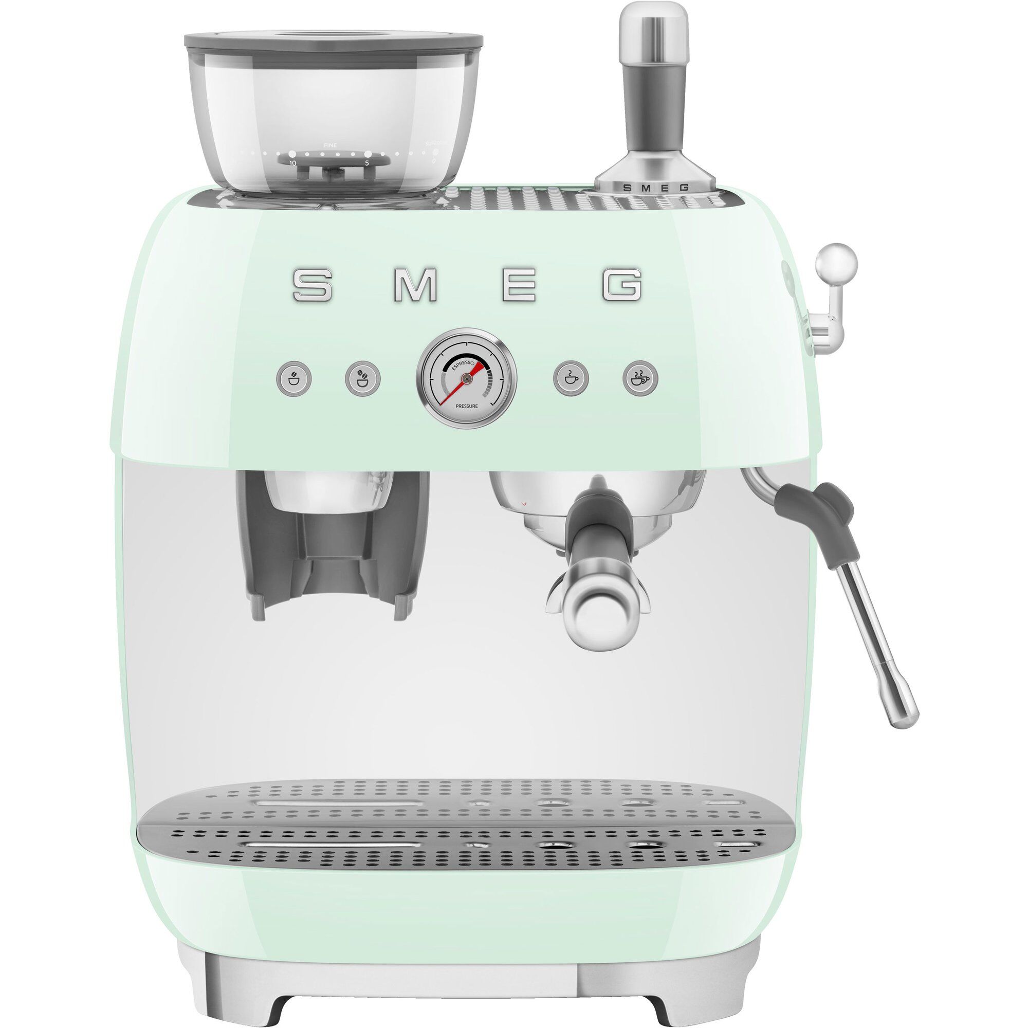 Smeg Egf03 Manuel Espressomaskine  Pastelgrøn