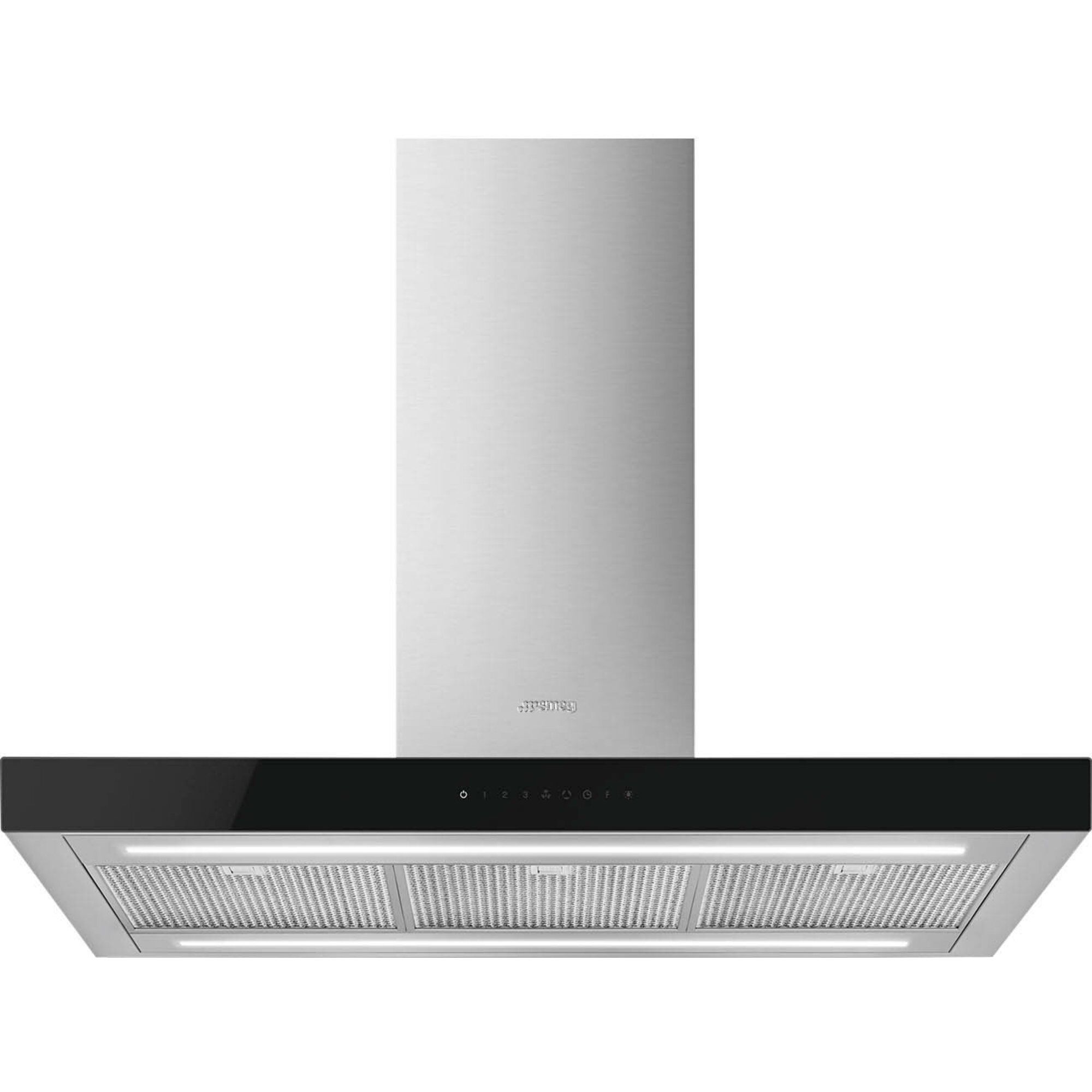 Smeg Kbti9l4vn Frithængende Emhætte 90 Cm  Rustfrit Stål Glas