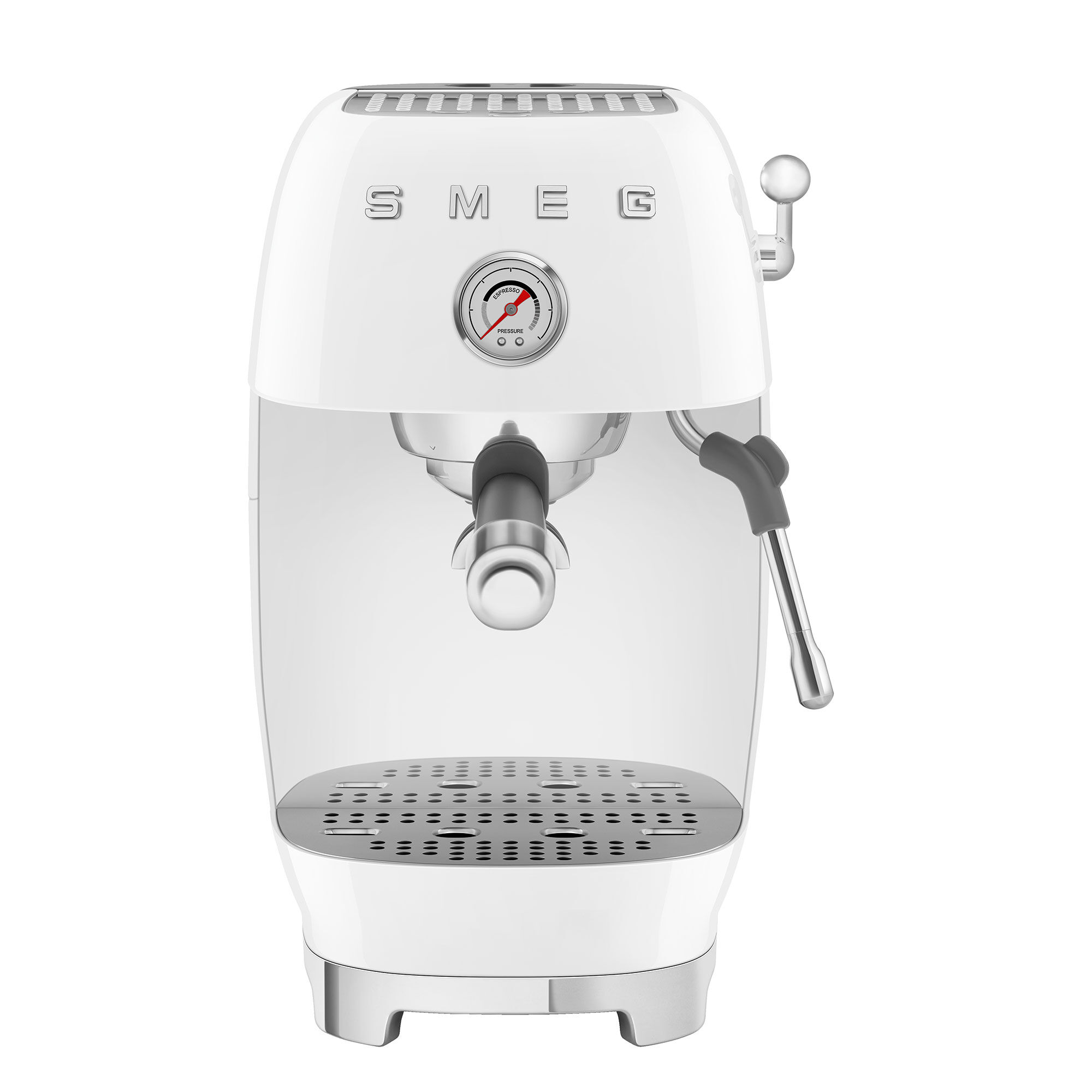 Smeg Manuel Espressomaskine Med Cold Brew   Hvid