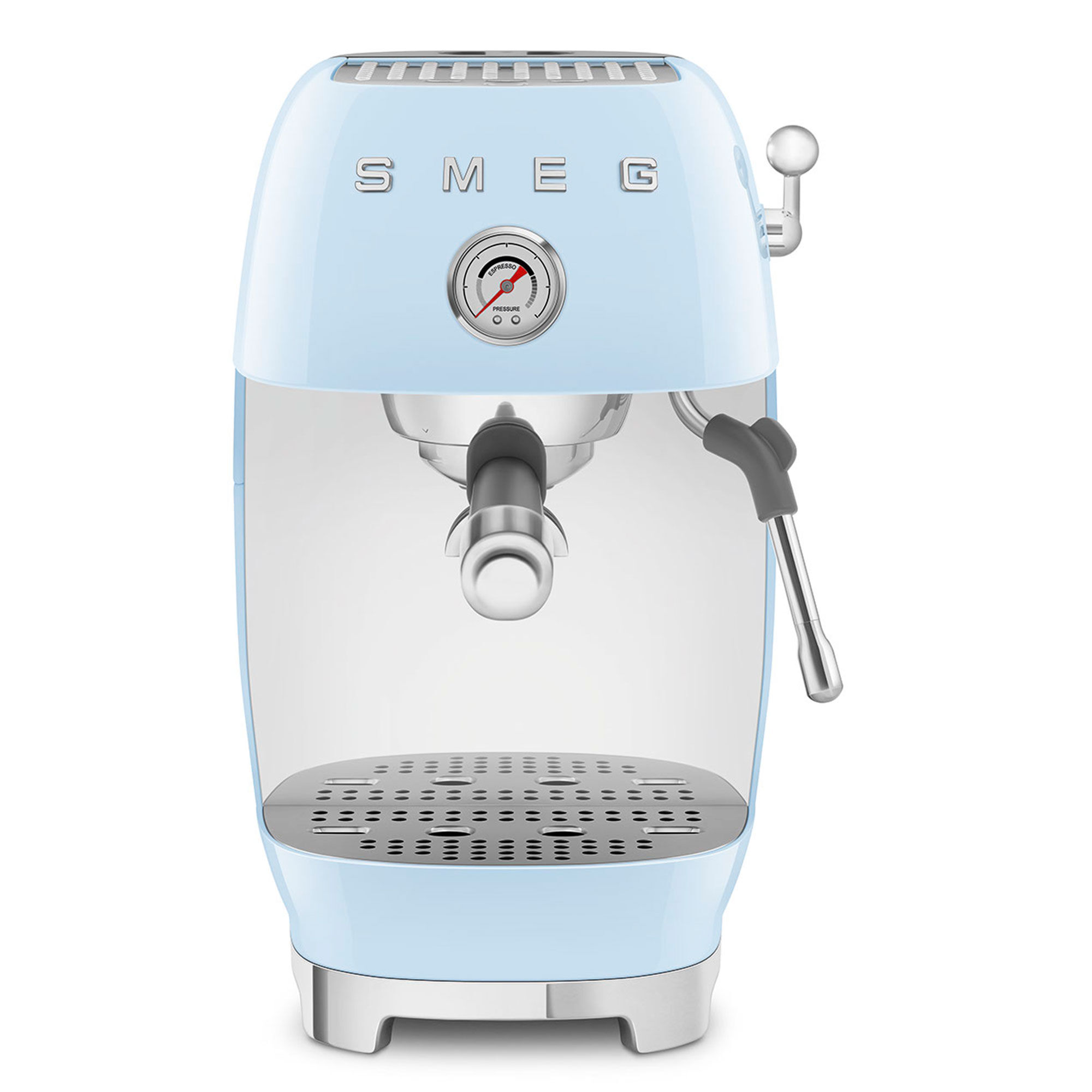 Smeg Manuel Espressomaskine Med Cold Brew Pastelblå